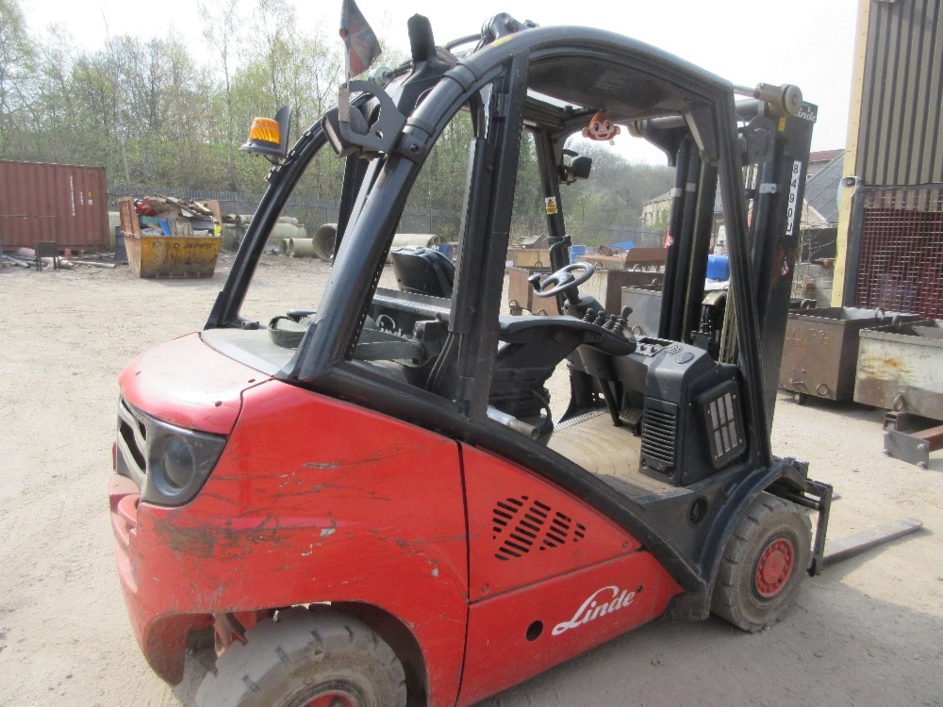 Linde H250 diesel forklift truck. Serial No. H2x392VV01386 with side shelf. Year 2008 2.5 tonne - Image 4 of 6