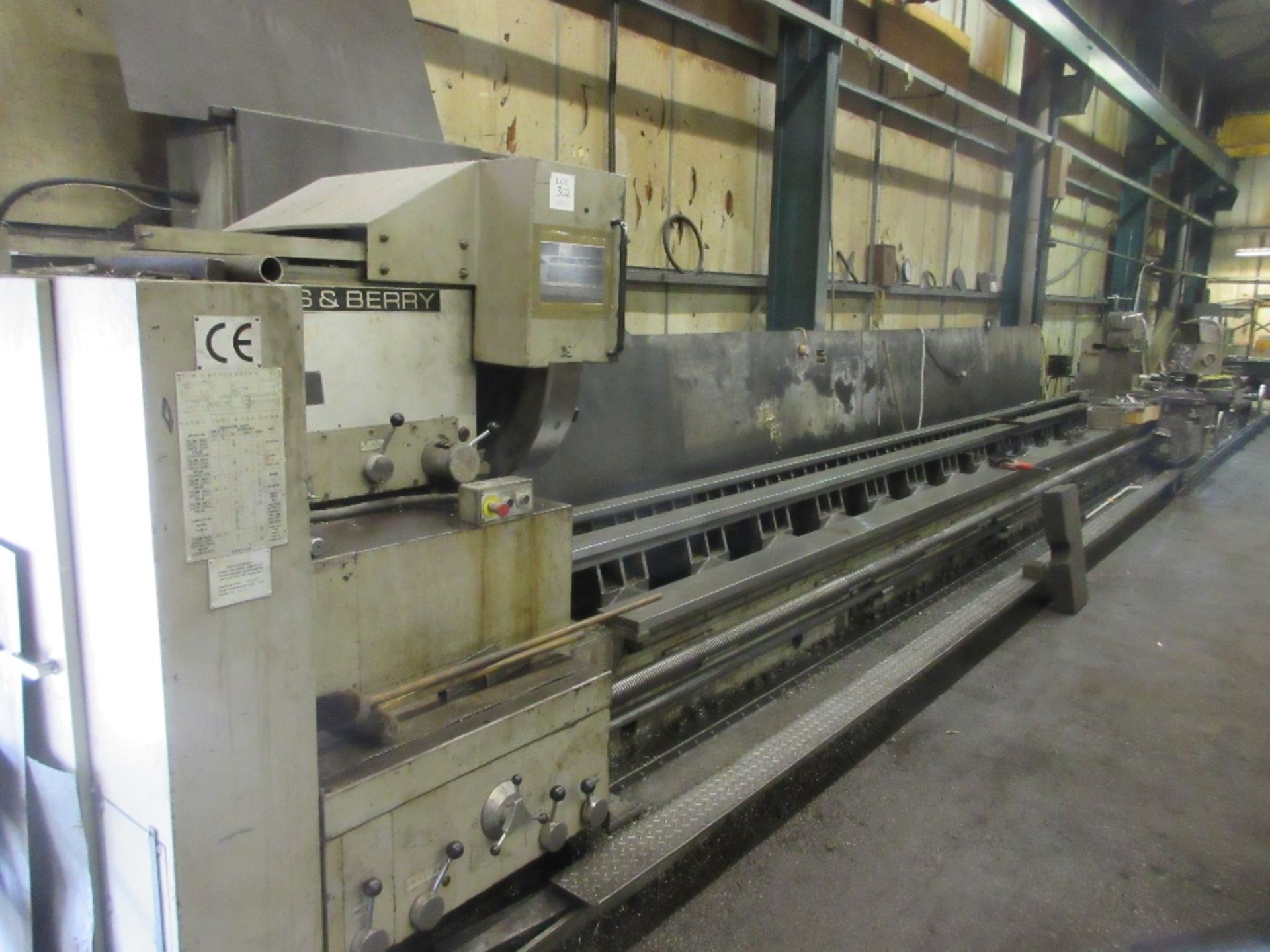 Binns & Berry Trident centre lathe with 1500mm swing x 15m between centres. Serial No. 61719. YOM