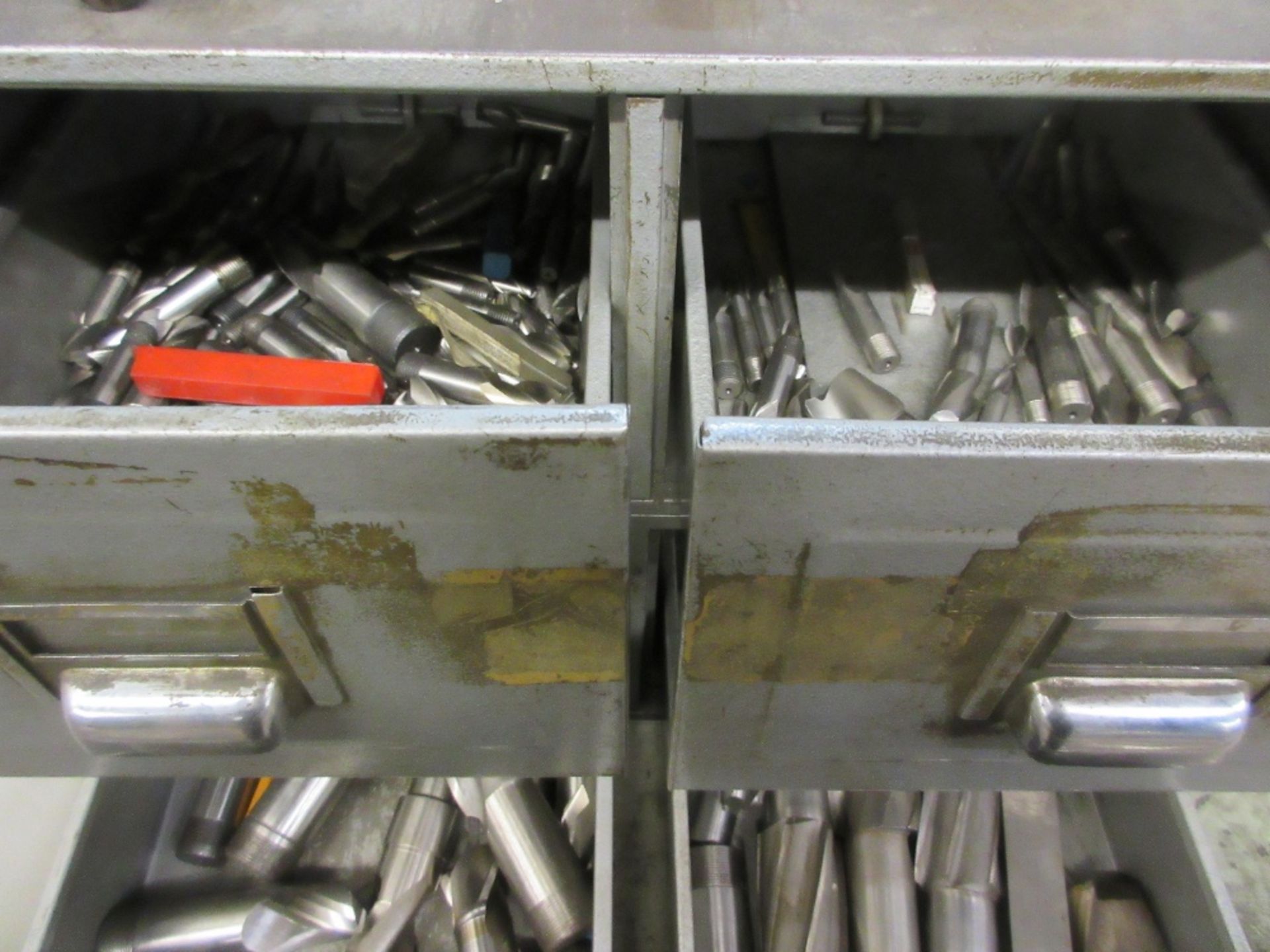 Set of drawers containing various slot drills and end mills - Image 2 of 2