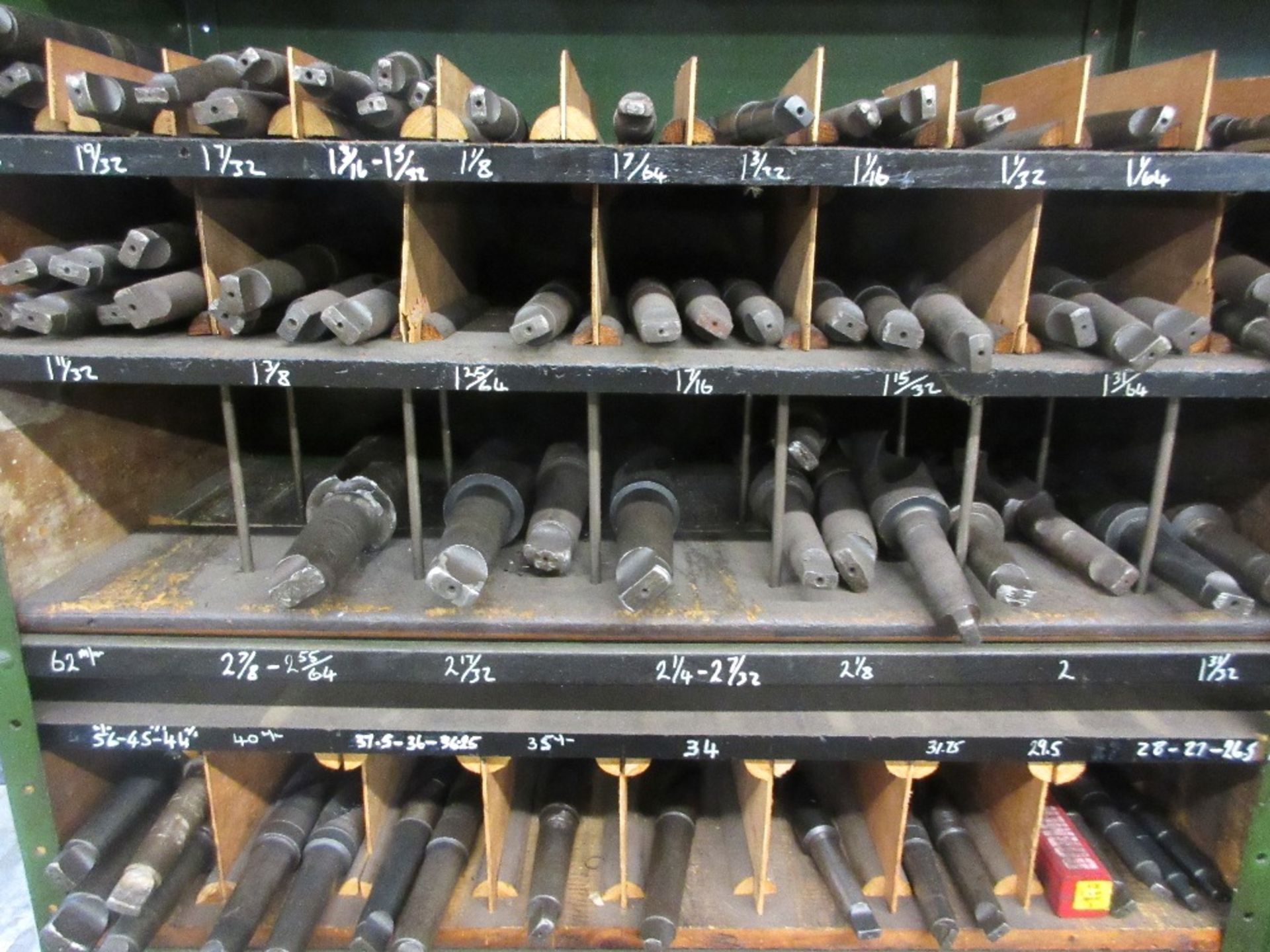 Cabinet containing large quantity of various Morse taper twist drills - Image 2 of 2