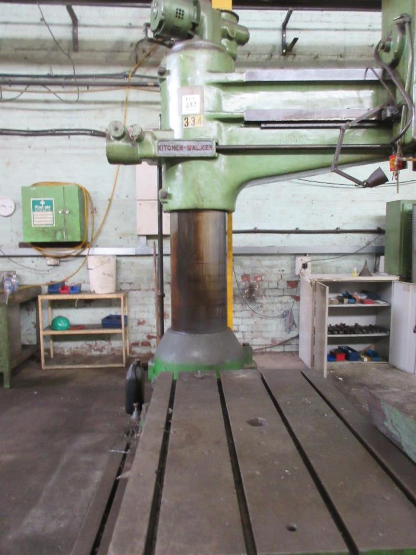 Kitchen & Walker E3 radial arm drill, 68" radius, machine no. 1787/334 with removable 1220 x 770 - Image 3 of 4