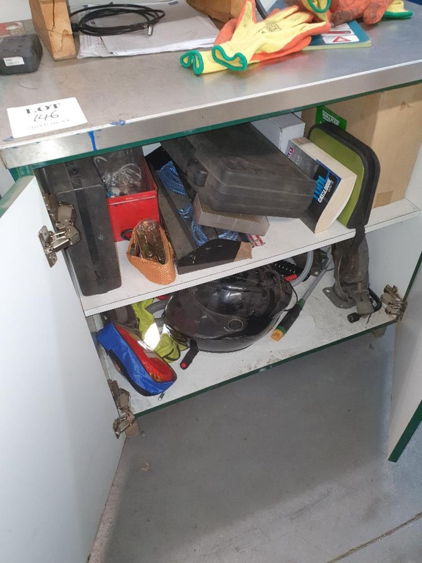 Cabinet and contents to include ropes and straps