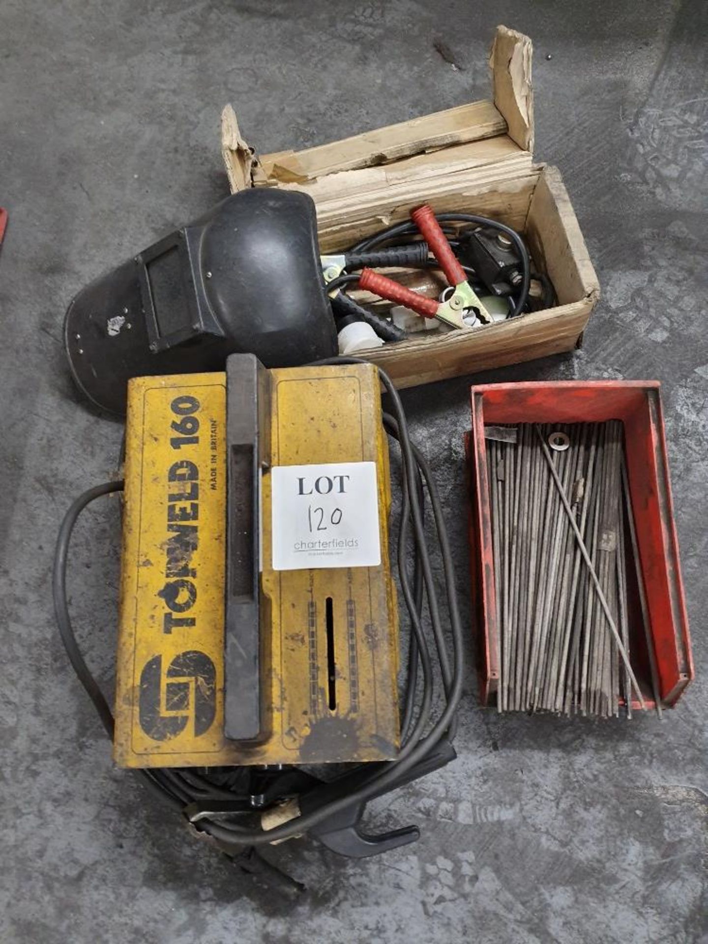 Topweld 100 with clamps, welding rods and welding mask