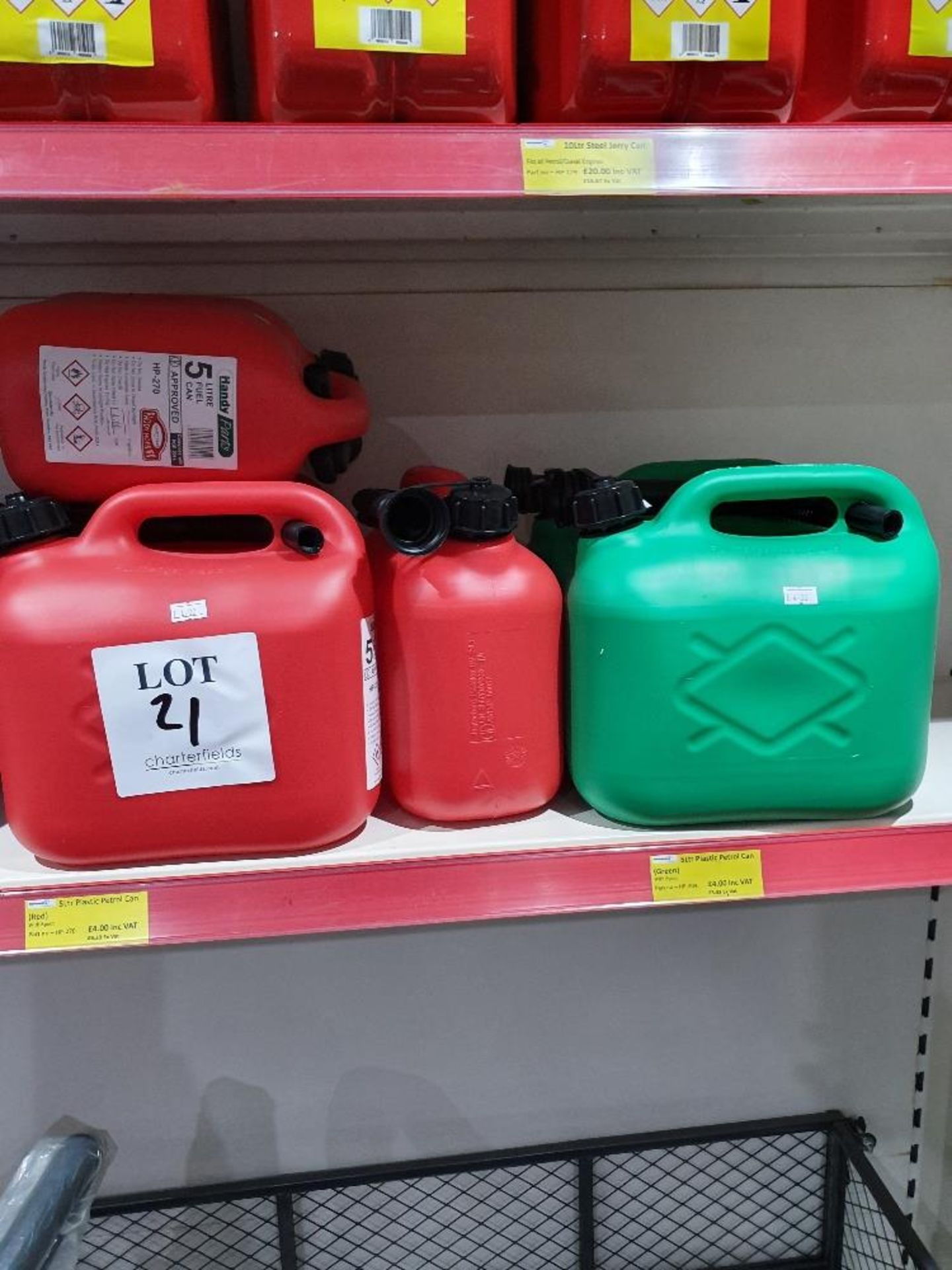 6 - plastic fuel cans