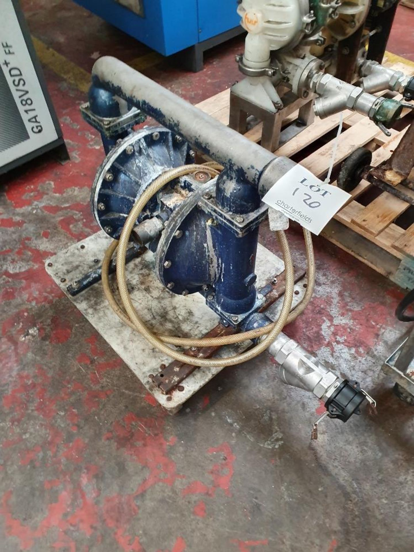 Trolley mounted diaphragm pump