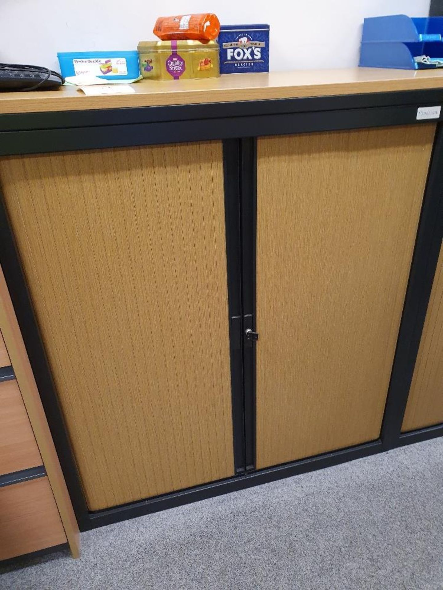 Tambour fronted cupboard