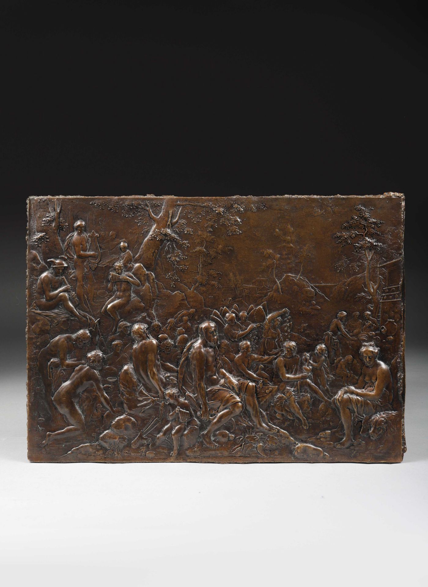 LE FESTIN DES DIEUX Par Paulus van Vianen (1570-1613) Fonte de bronze rectangulaire [...]