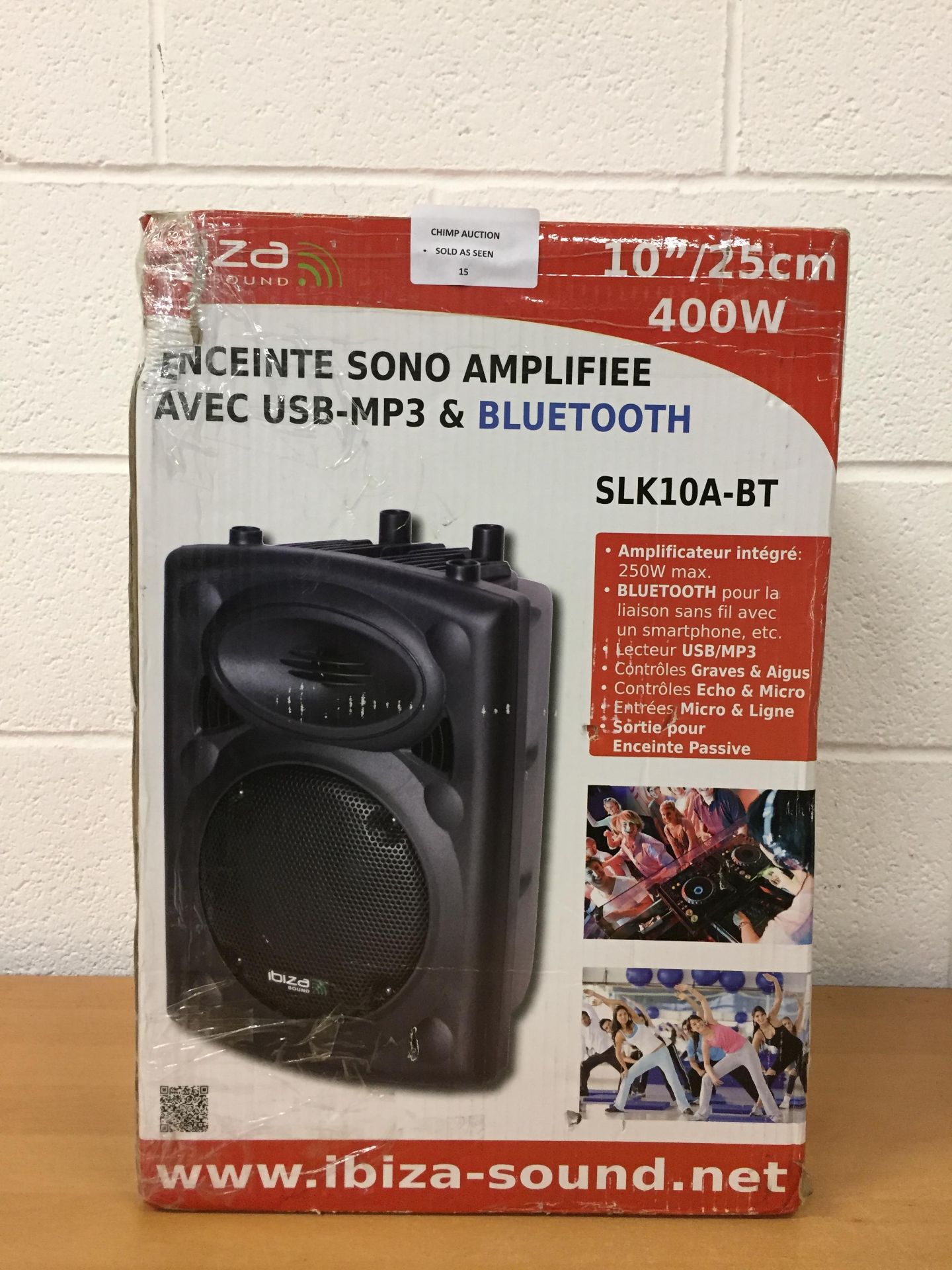 Ibiza sound SLK10A-BT Amplified Bluetooth speaker RRP £179.99