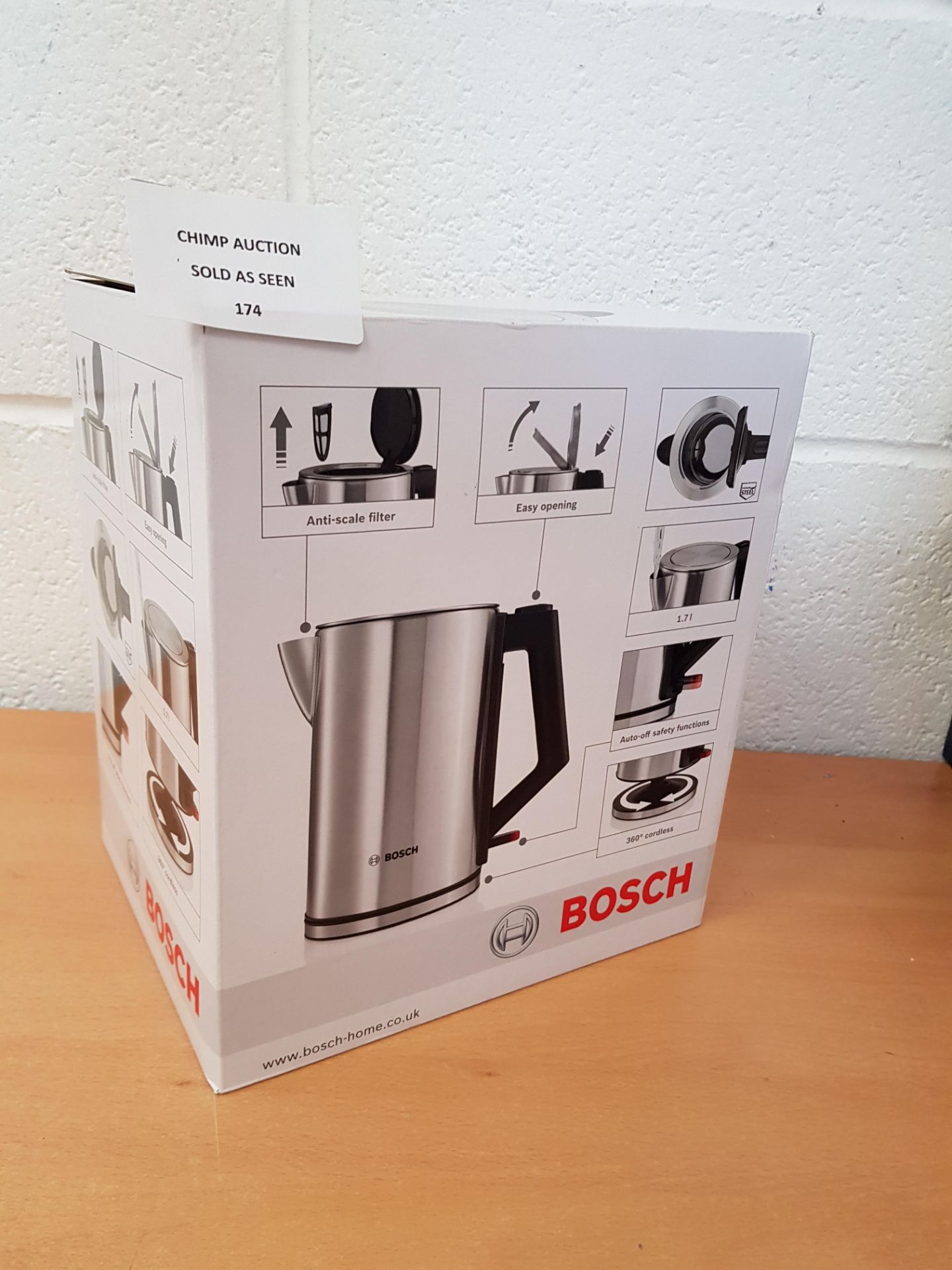 BOSCH TWK7101GB City Kettle, 1.7 Litre, 3000 W