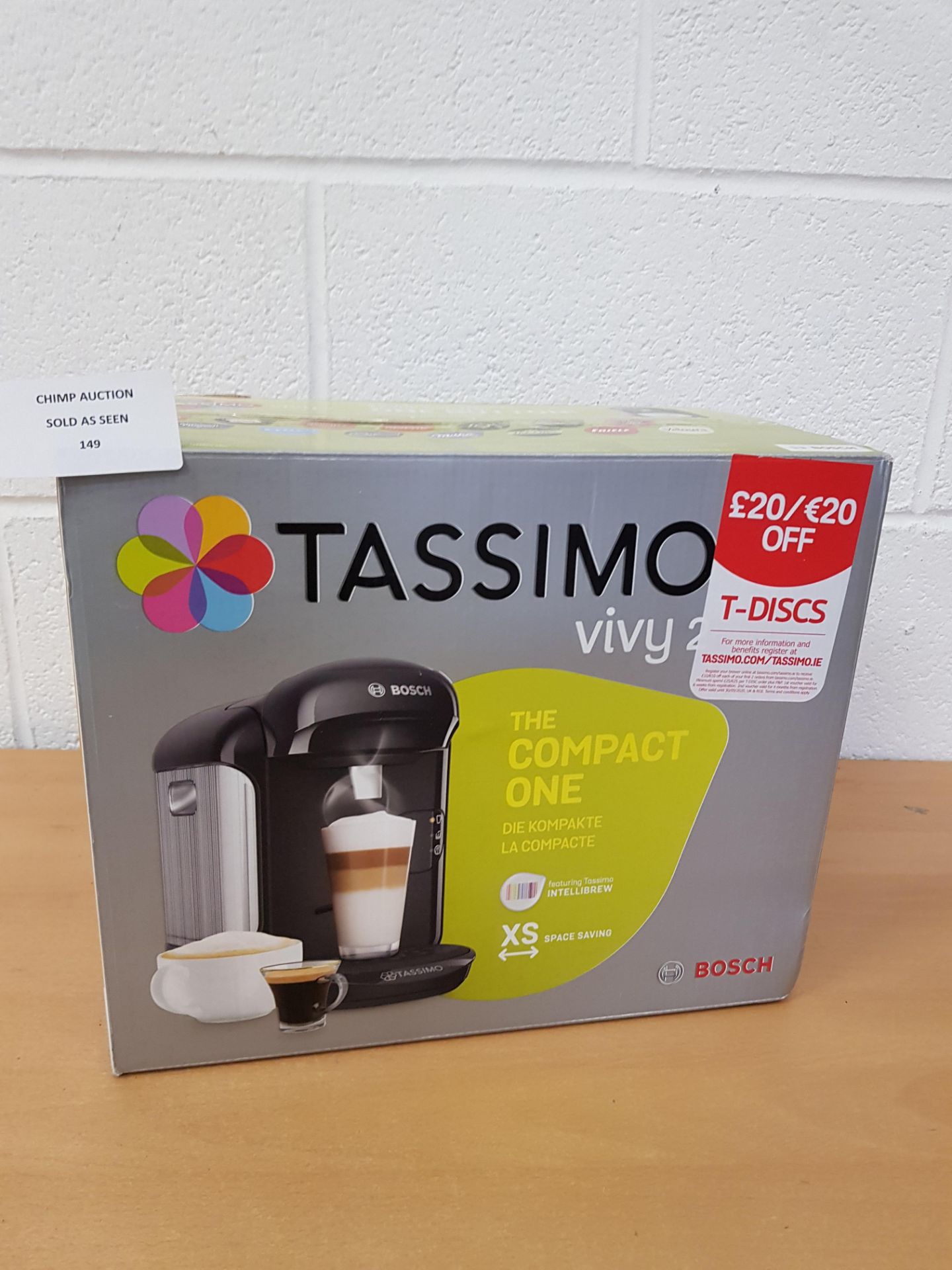 Bosch Tassimo Vivy 2 TAS1402GB Coffee Machine RRP £109.99