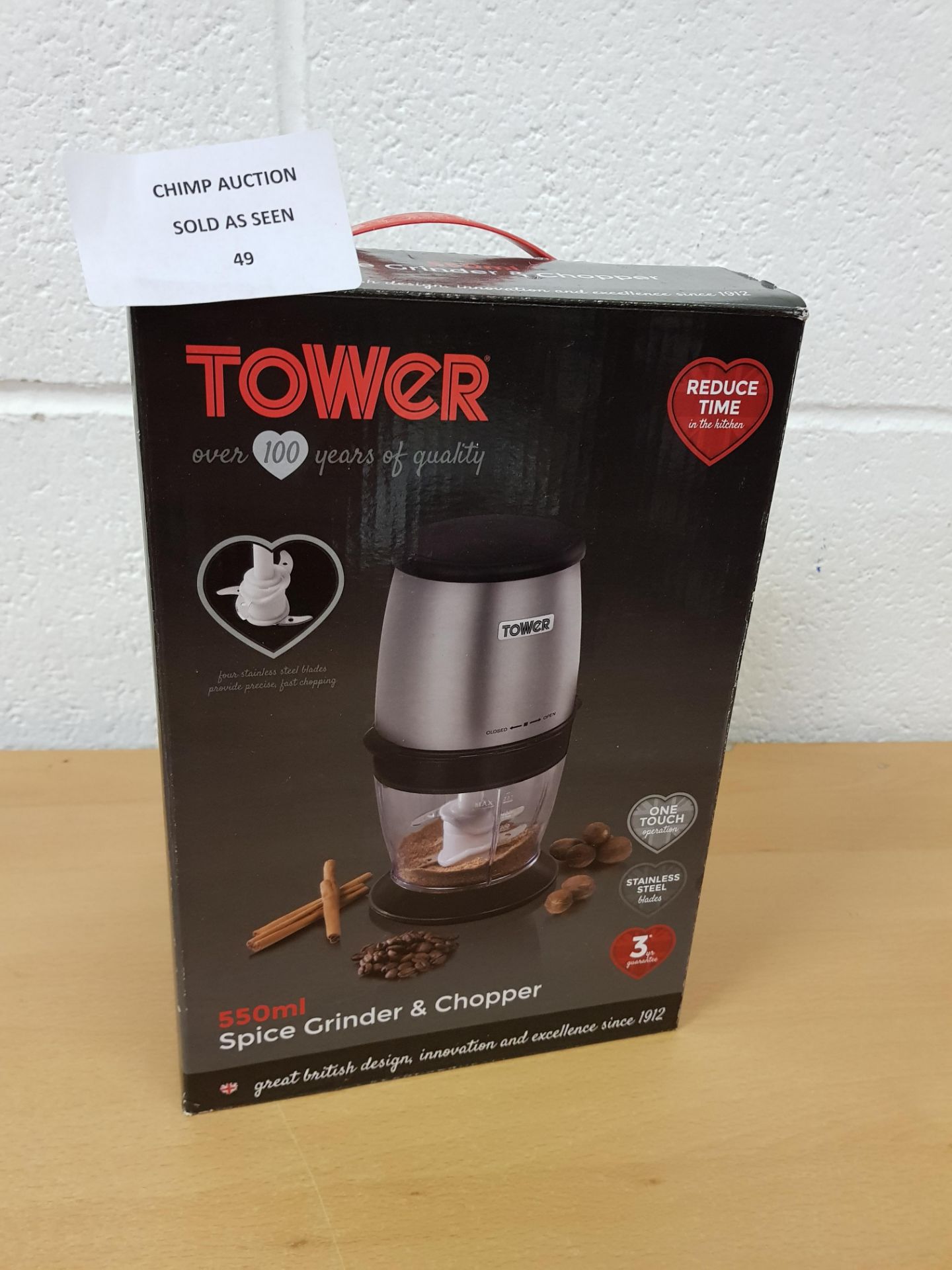 Tower 550L Spice Grinder & Chopper