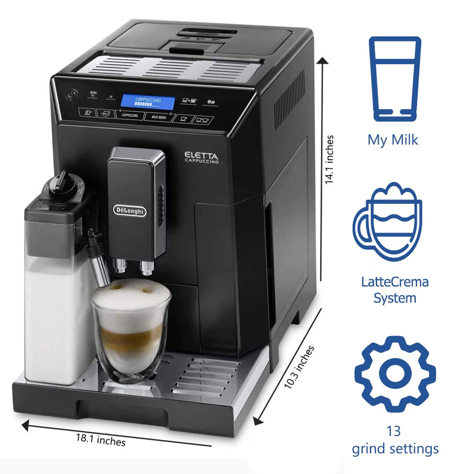 De'Longhi Eletta ECAM 44.660.B Bean to Cup machine RRP £829.99.