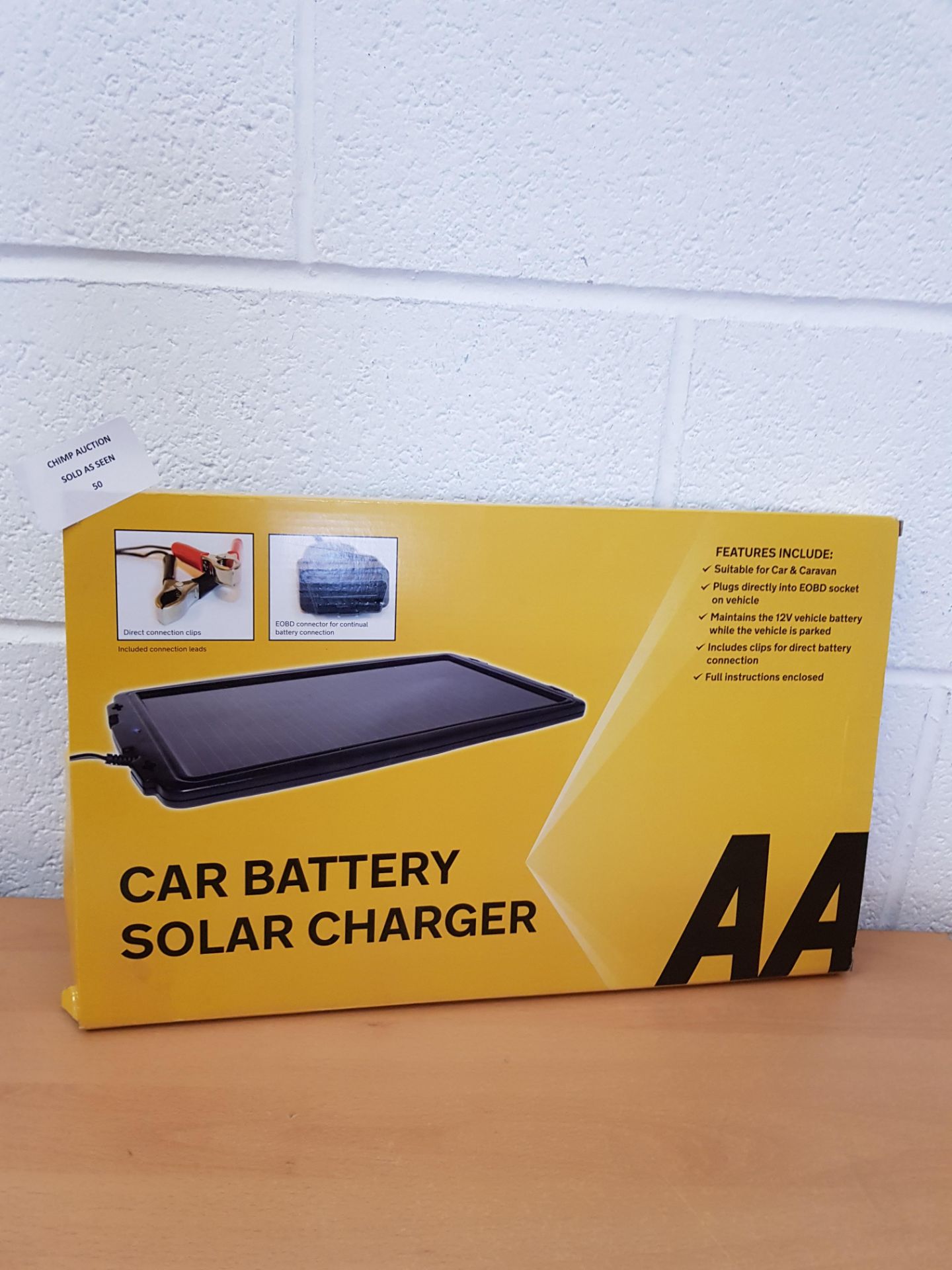 AA Solar-Powered Car Battery Charger