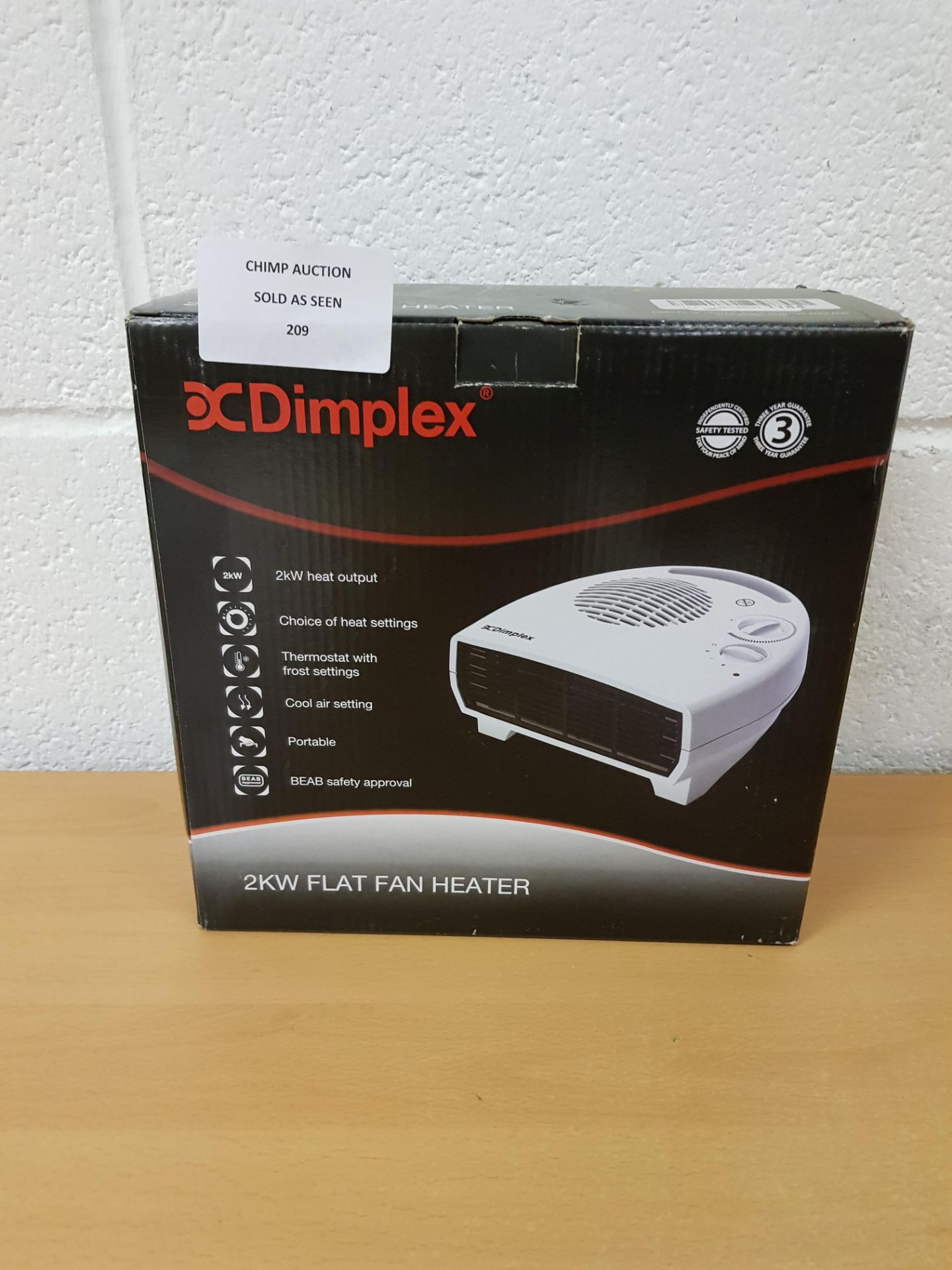 Dimplex 2kw Flat Fan heater