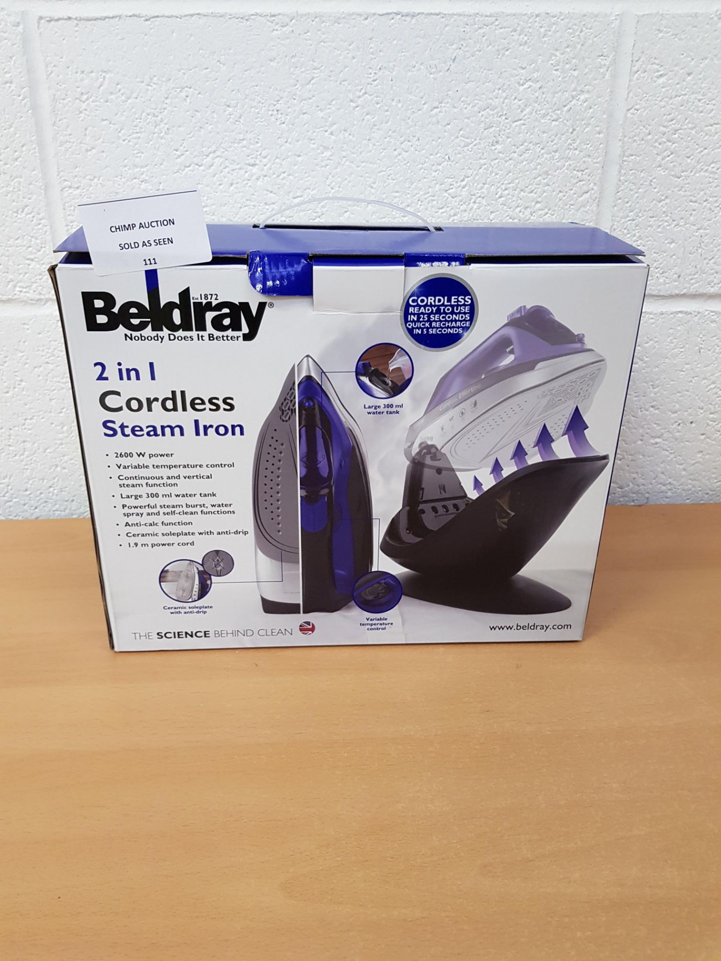 Beldray BEL0747 2-in-1 Cordless Steam Iron