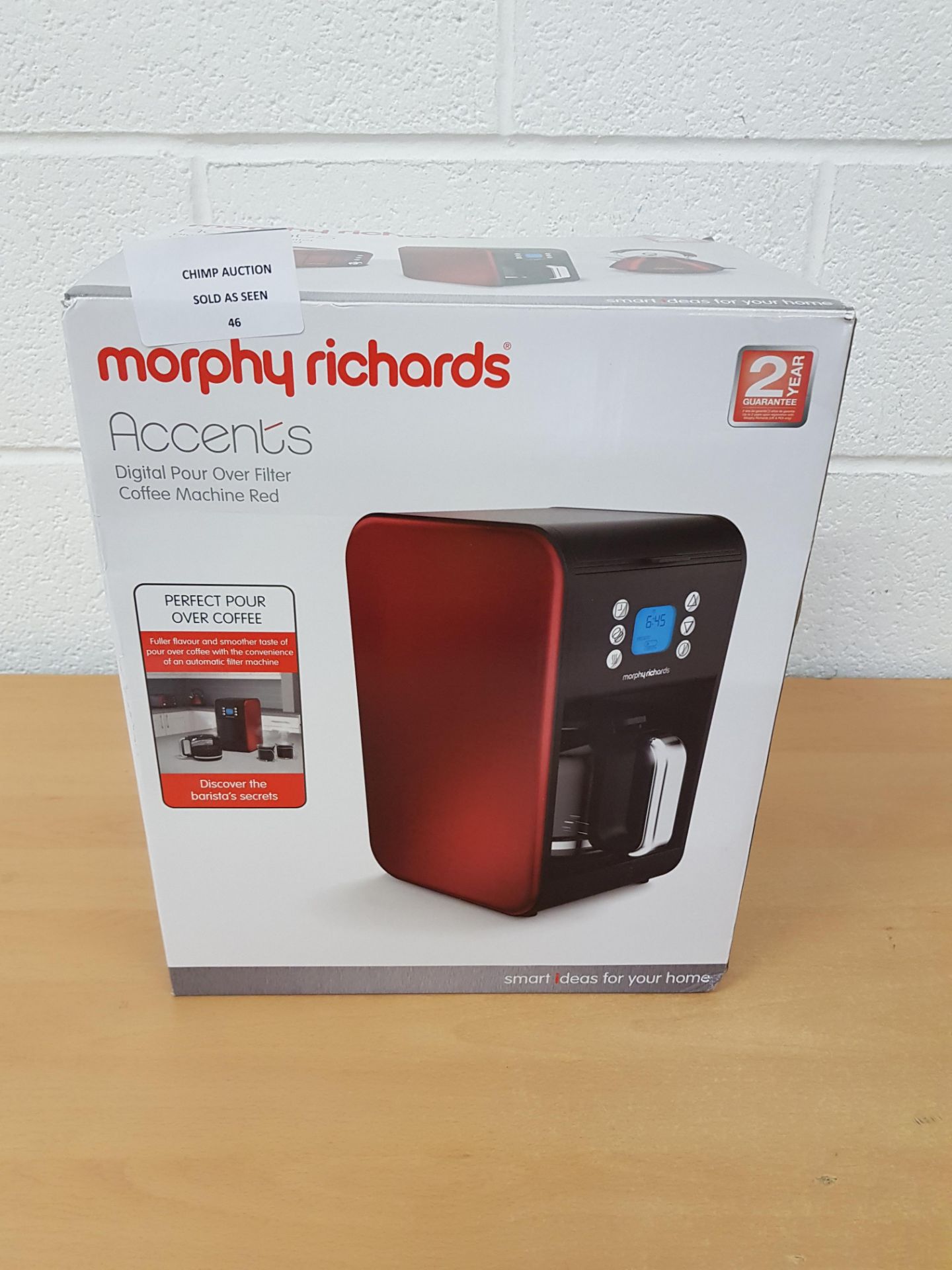 Morphy Richards 162008 Pour Over Filter Coffee Maker, 1.8 L RRP £69.99.