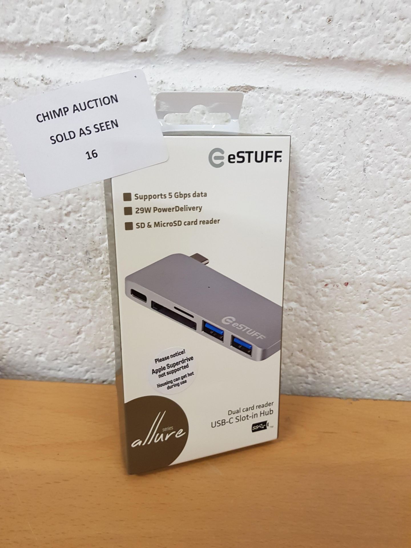 Brand new eSTUFF es84121 – Hub with 2 USB 3.0 Ports and Type C