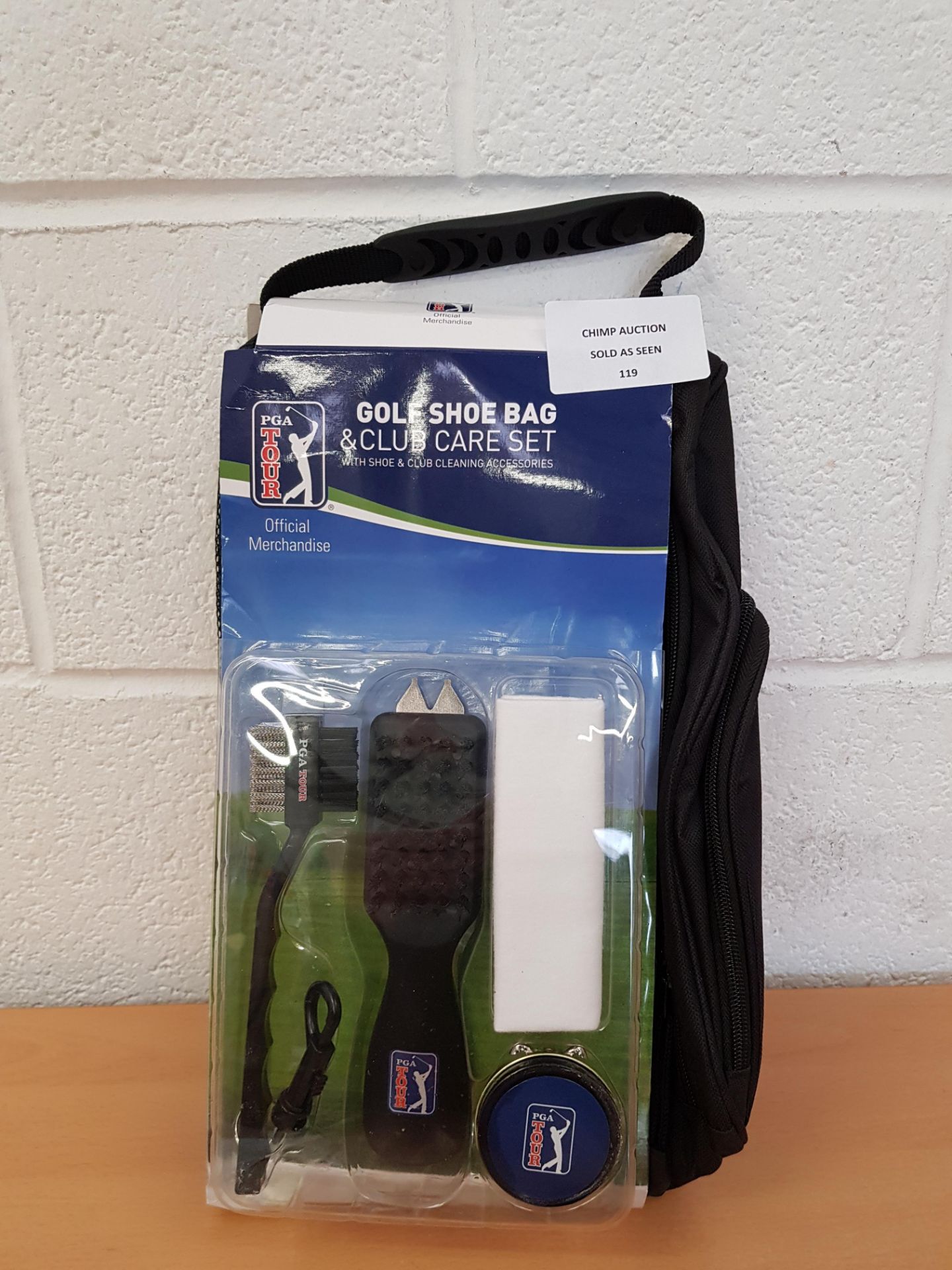 PGA Tour Golf Shoe Bag & Club Care set