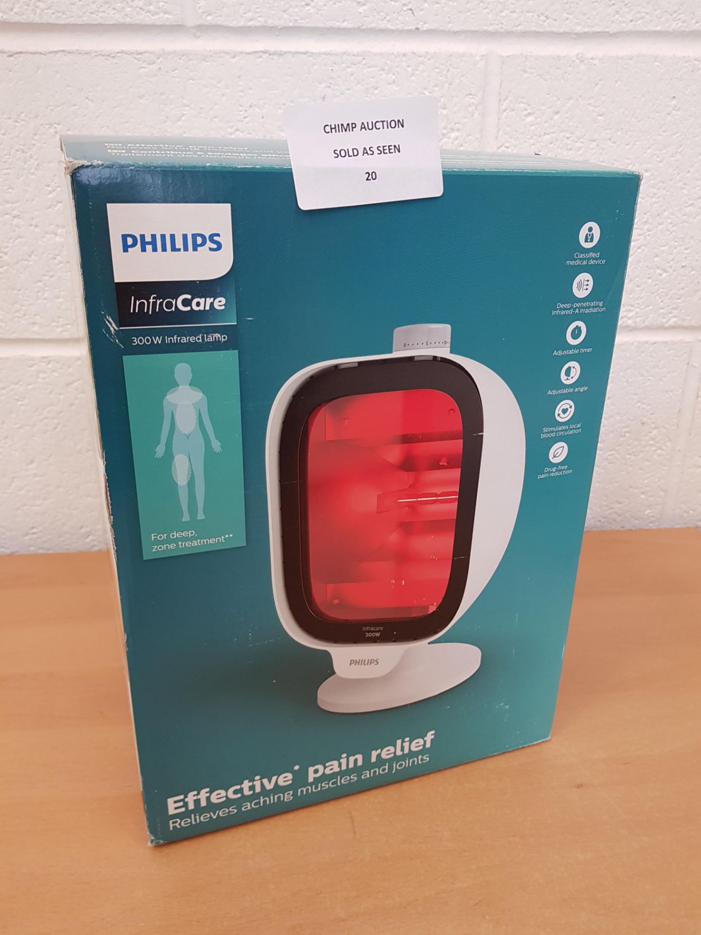 Philips InfraCare 300W Infrarotlampe Pain relief device RRP £169.99