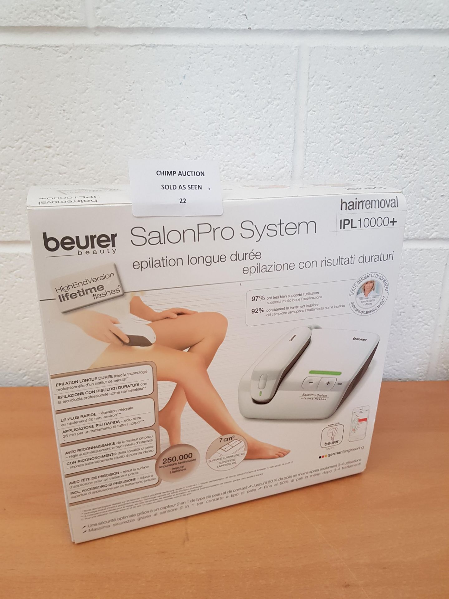 Beurer IPL 10000+ SalonPro Flashes -hair removal system RRP £369.99