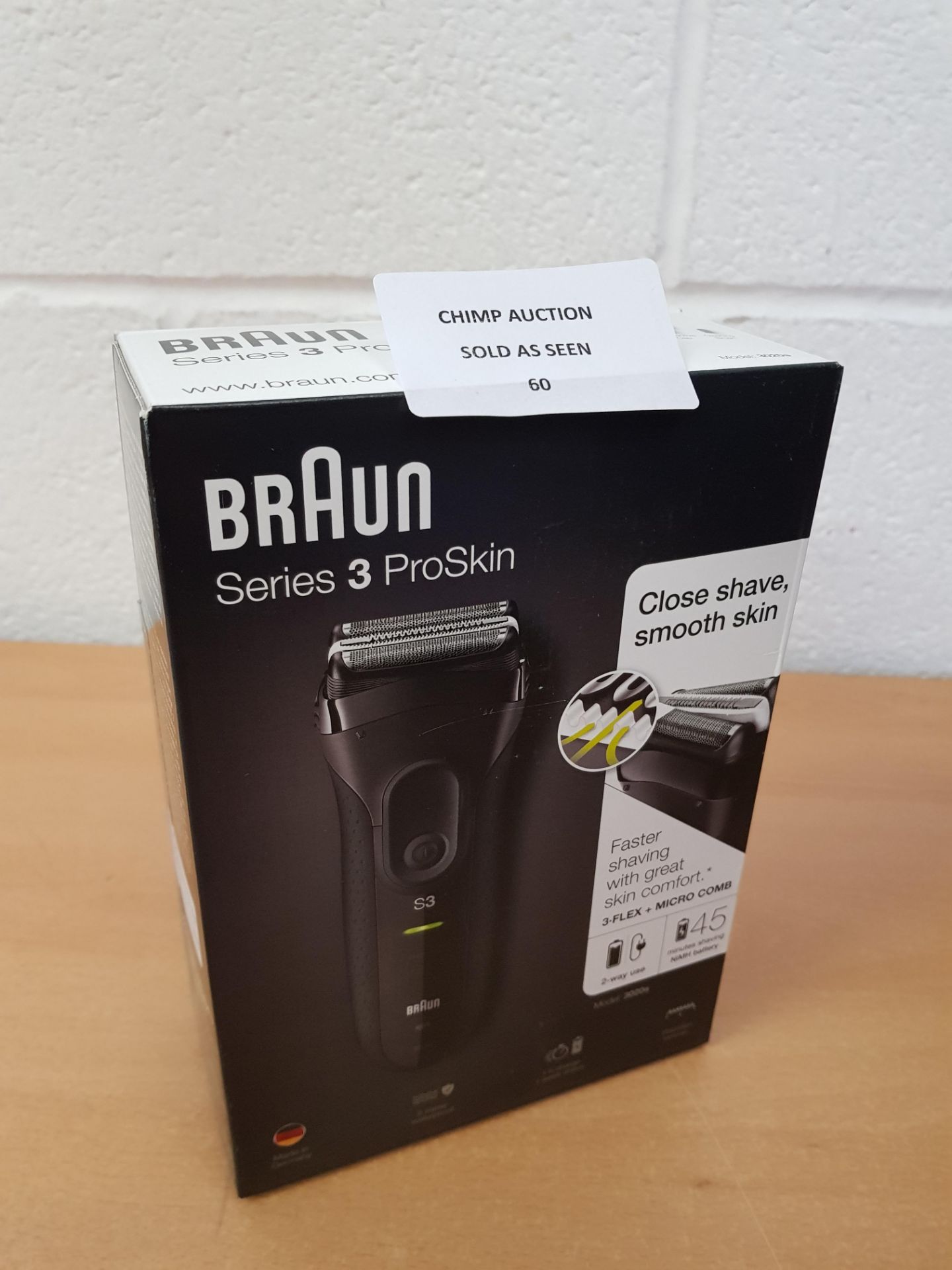 Braun Series 3 - 3020s Pro Skin cordless men's shaver RRP £109.99