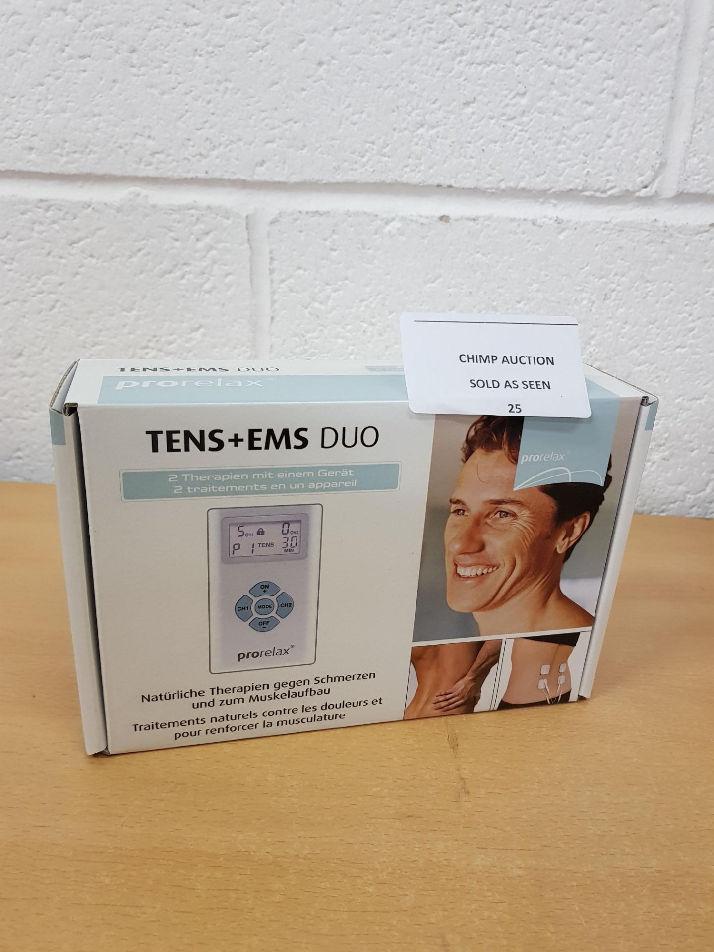 Pro Relax Tens and Ems Duo 2 -in-1 Therapies Device