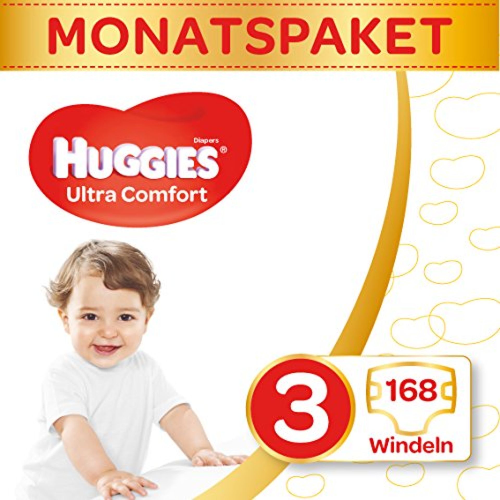 Brand new Huggies Nappies Size 3, Ultra Month Supply (Box of 168)