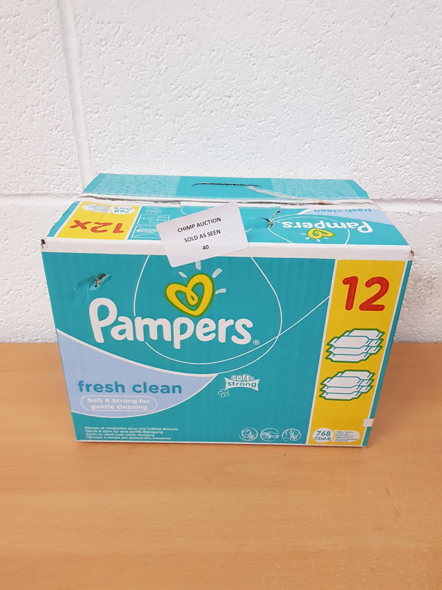 Brand new Pampers Clean Fresh Wet Wipes 12x64 Piece (768 Pieces)