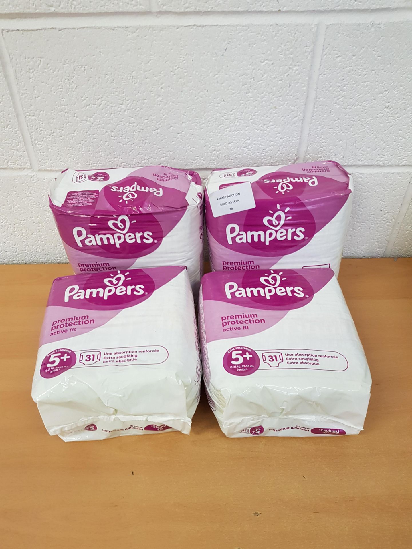 Brand new Pampers New Baby Size 5+ Junior Plus,13-25 kg (124x Nappies)