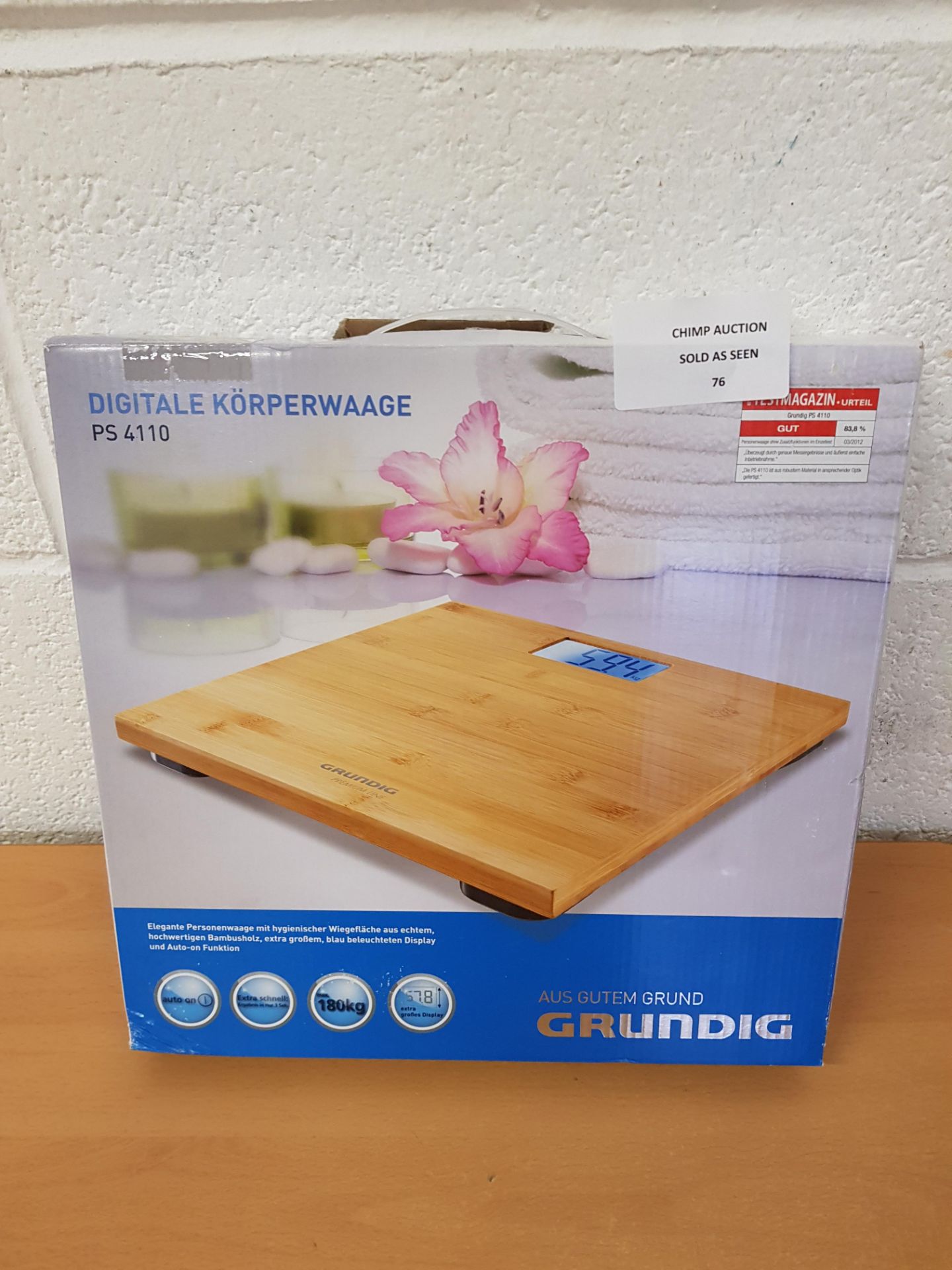 Grundig Premium PS 4110 Digital Personal Scales Bamboo Wood