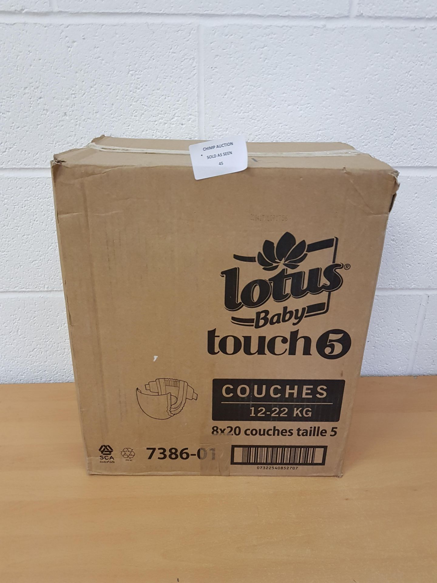 Brand new Lotus Baby Touch 5 nappies Size 12-22KG 8x 20 pieces