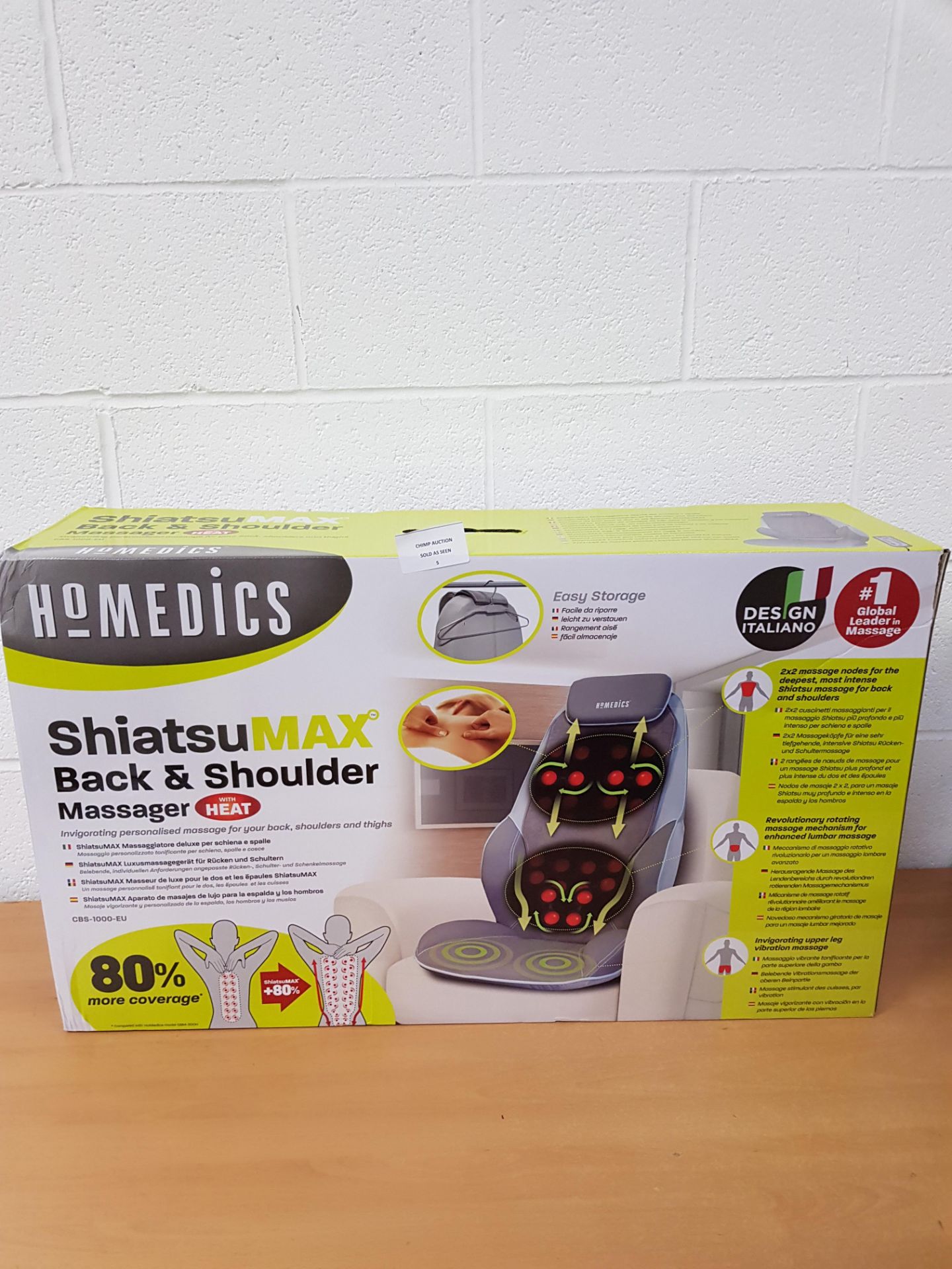 Homedics CBS-1000 Shiatsu MAX Back & Shoulder Massager with Heat RRP £279.99.