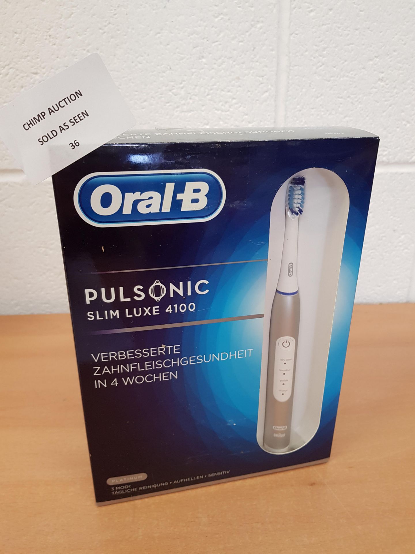 Braun Oral-B Pulsonic SLIM Luxe 4100 Platinum Edition RRP £159.99.