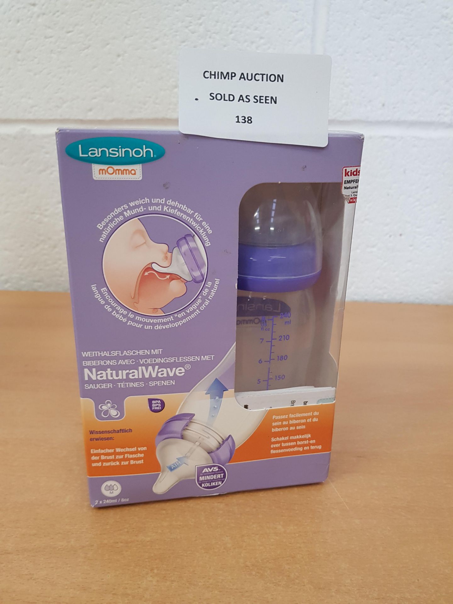 Brand new Lansinoh Momma 2x pack feeding bottles