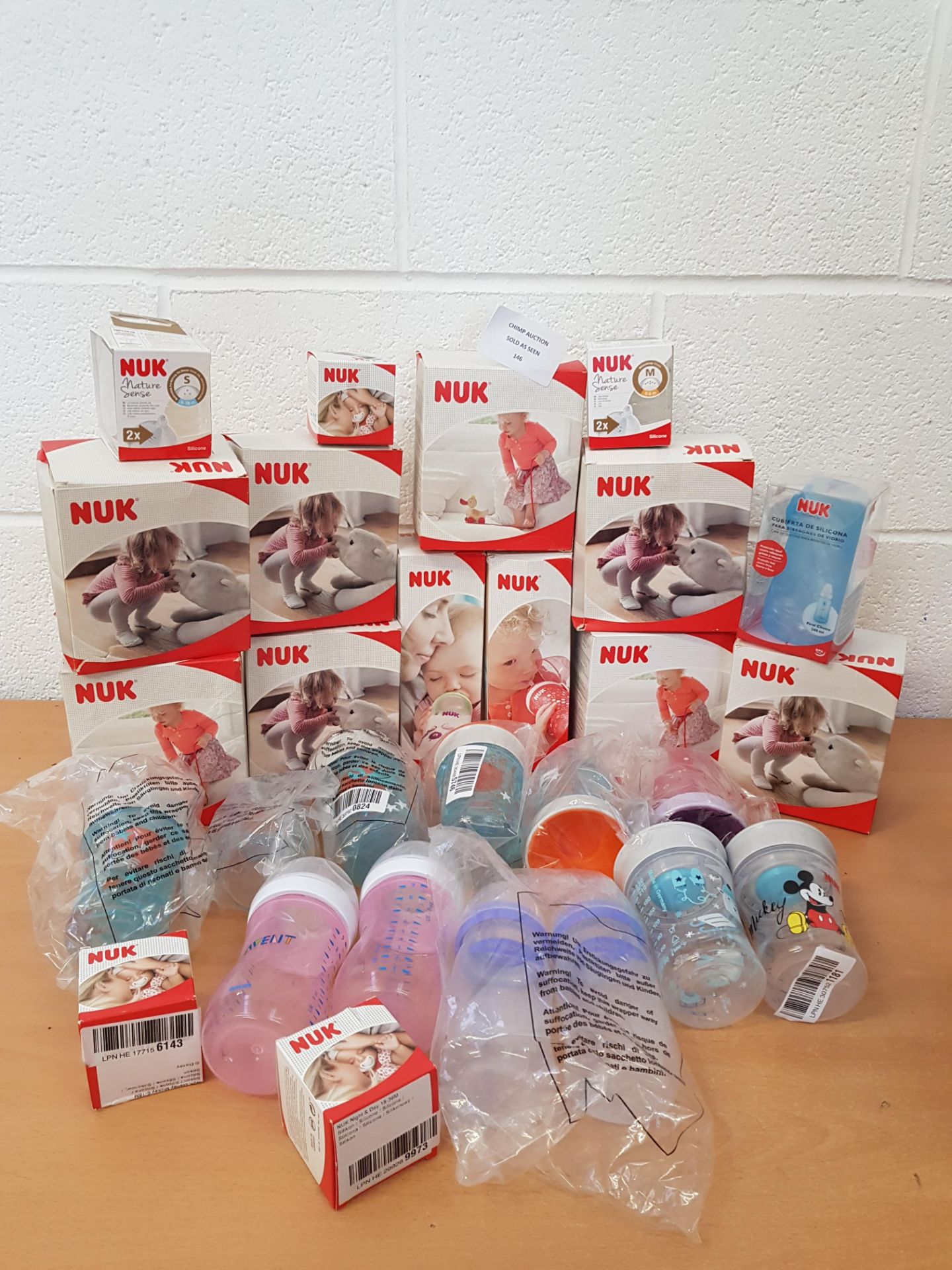 Joblot of mixed mostly NEW NUK & Philips Baby bottles & more