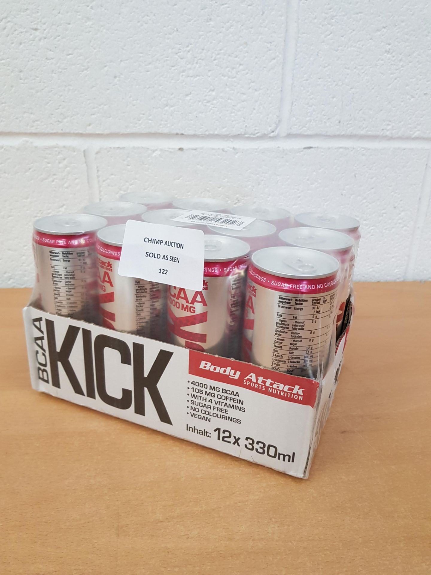 Brand new BCAA Kick 12x Energy drinks EXP - 06/2020