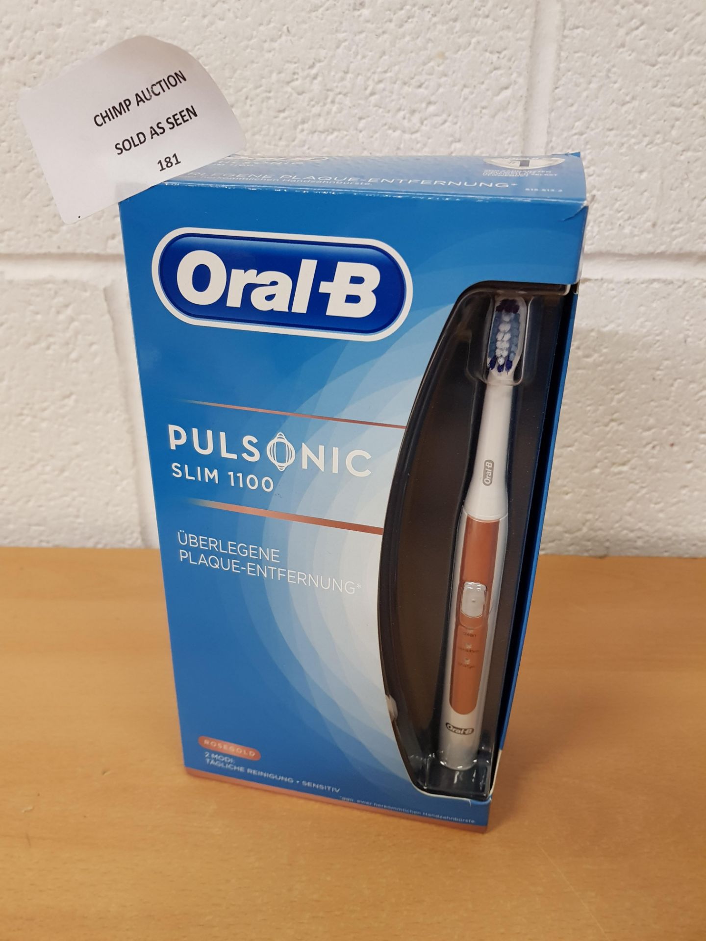 Braun Oral-B Pulsonic SLIM 1100 Roségold electric Toothbrush RRP £109.99.