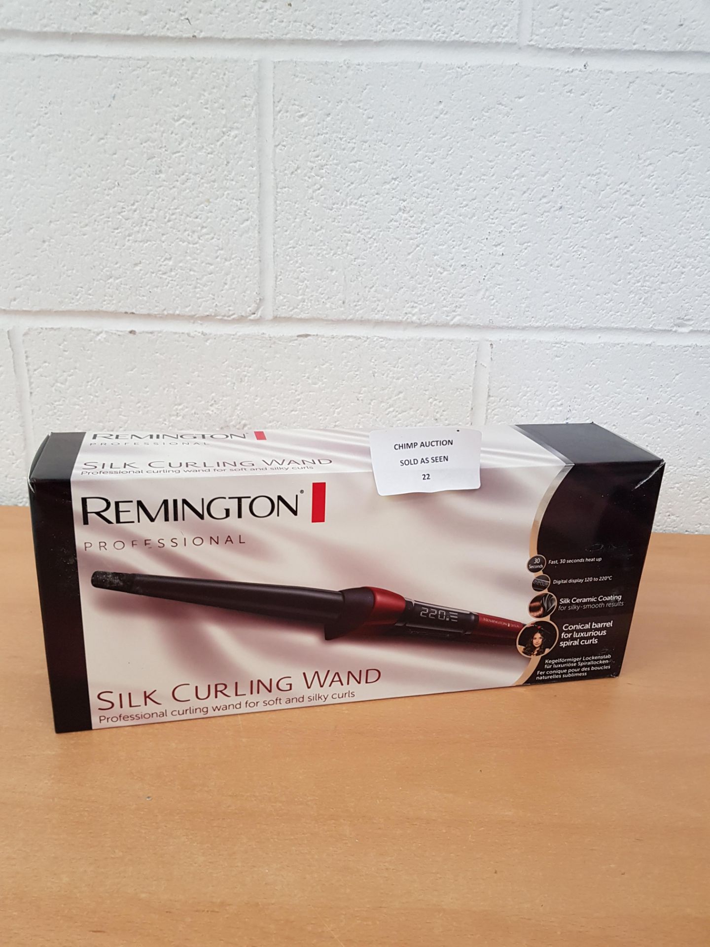 Remington Curling Iron From Silk Curling Wand CI 96W1 RRP £69.99.