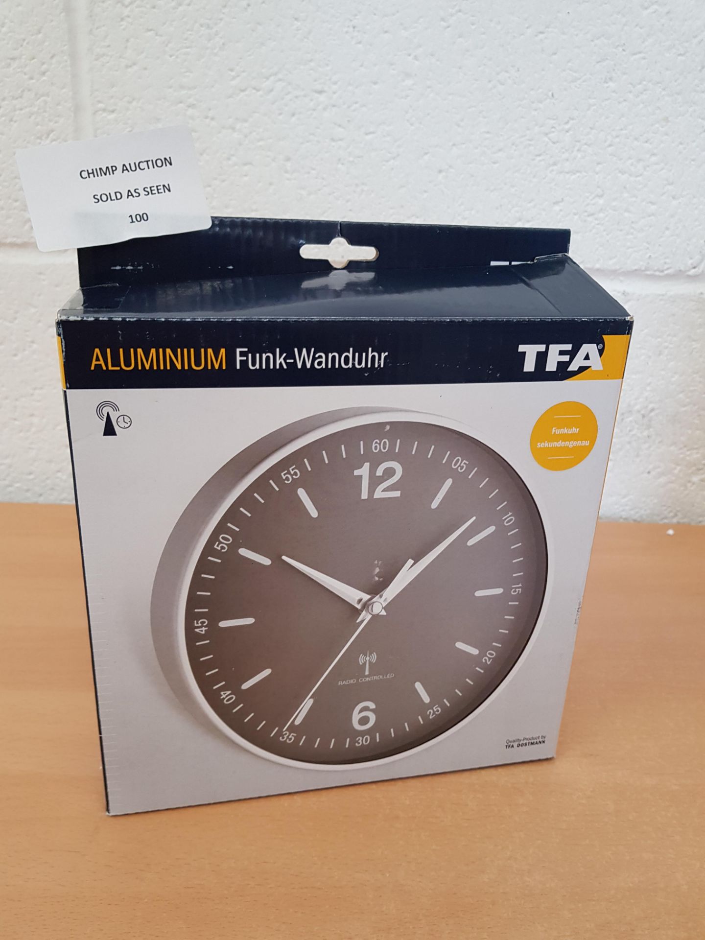 TFA Aluminium Radio Clock