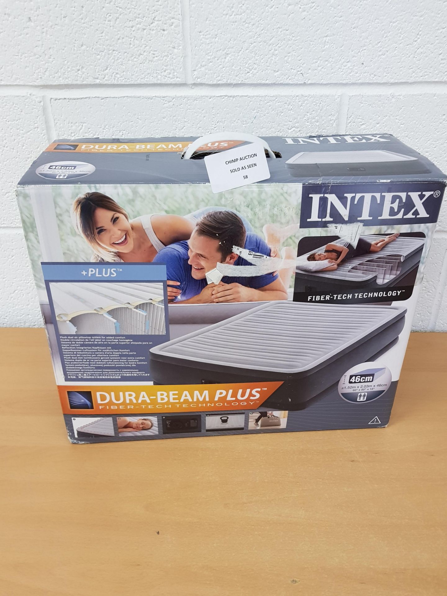 Intex Dura-Beam Plus Air Bed with Built in Motor