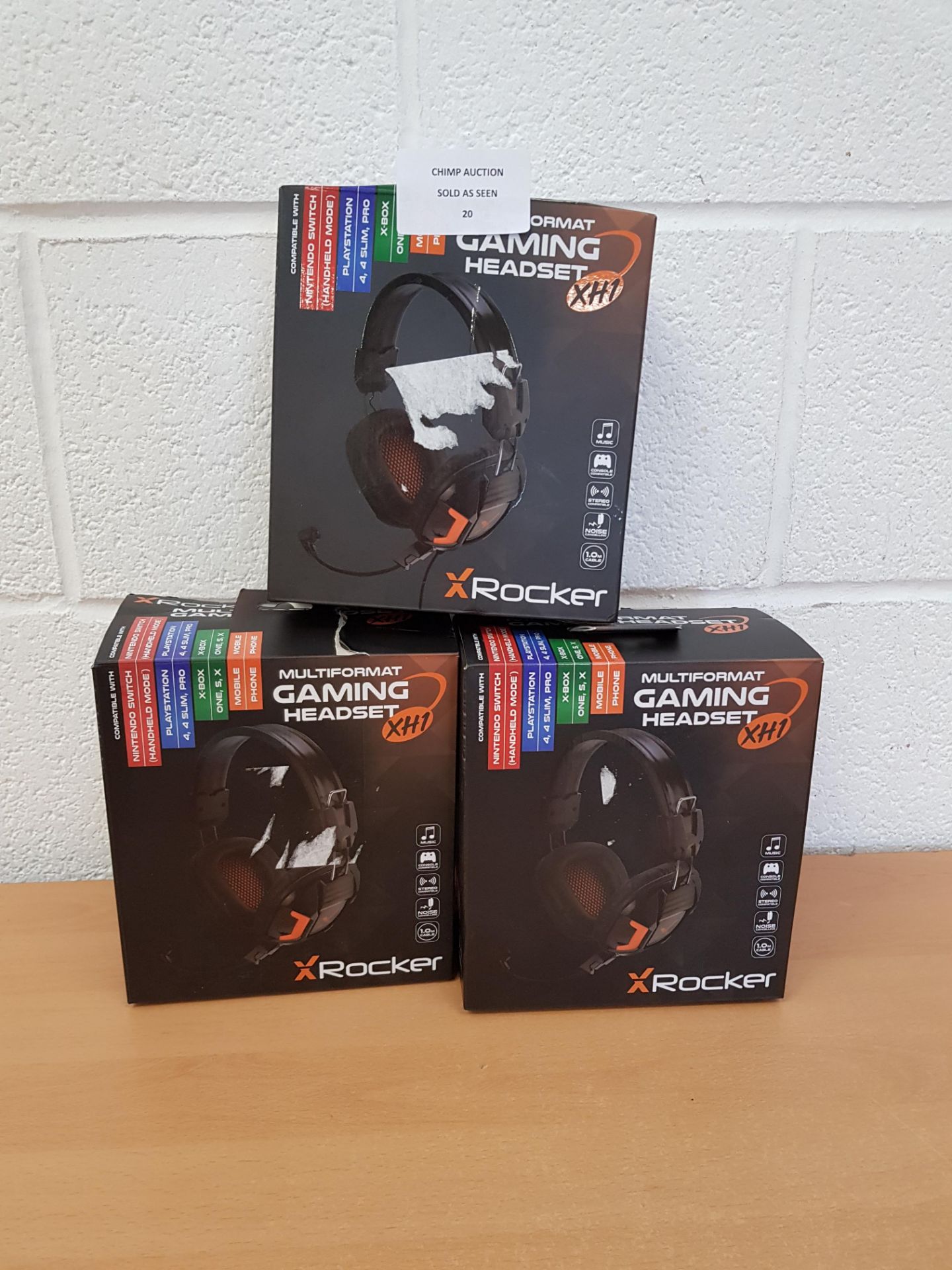 3x Mixed Xrocker Multi Format Gaming Headsets