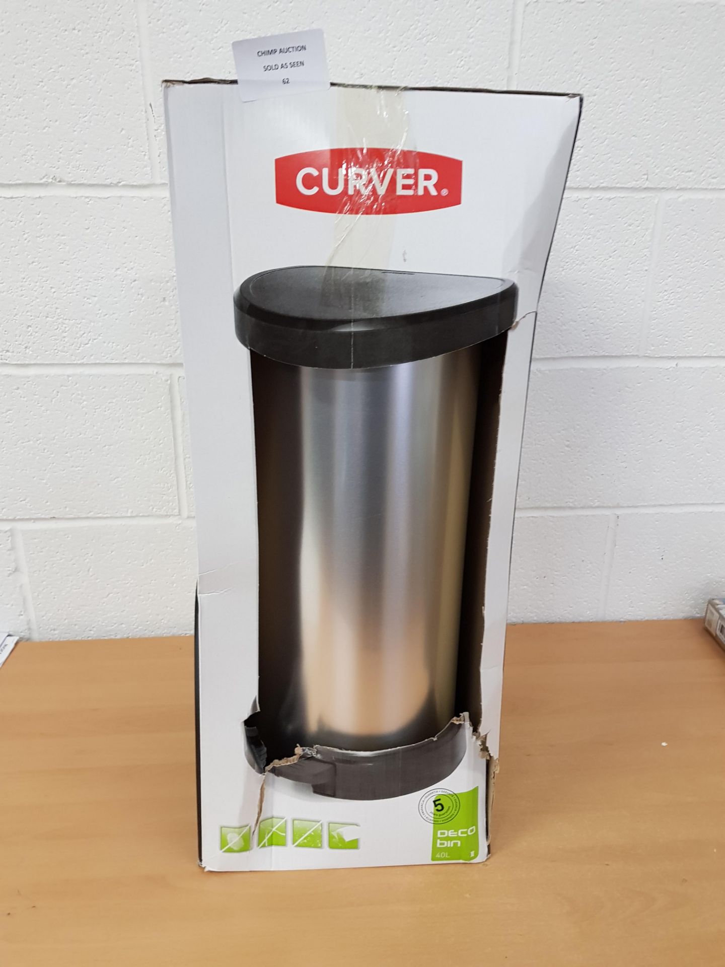 Curver Deco Bin 40L Bin