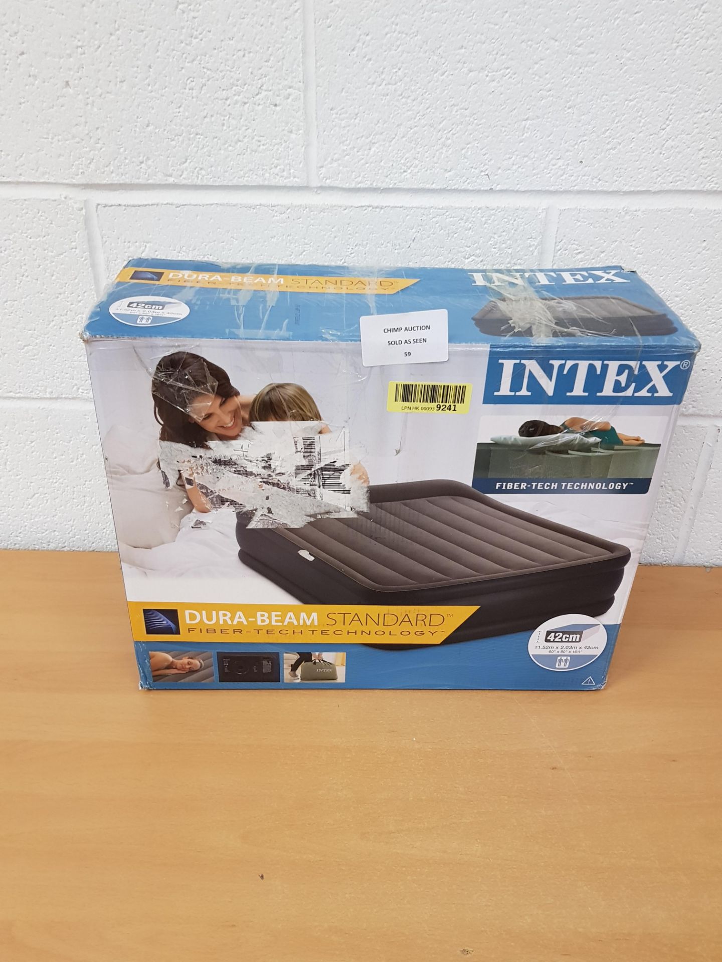 Intex Dura-Beam Standard Air Bed with Built in Motor