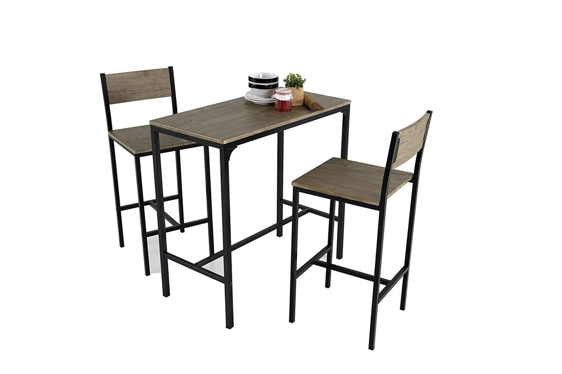 Kit Closet Coimbra - Table + 2 High Stools Set RRP £129.99/ Flat Packed