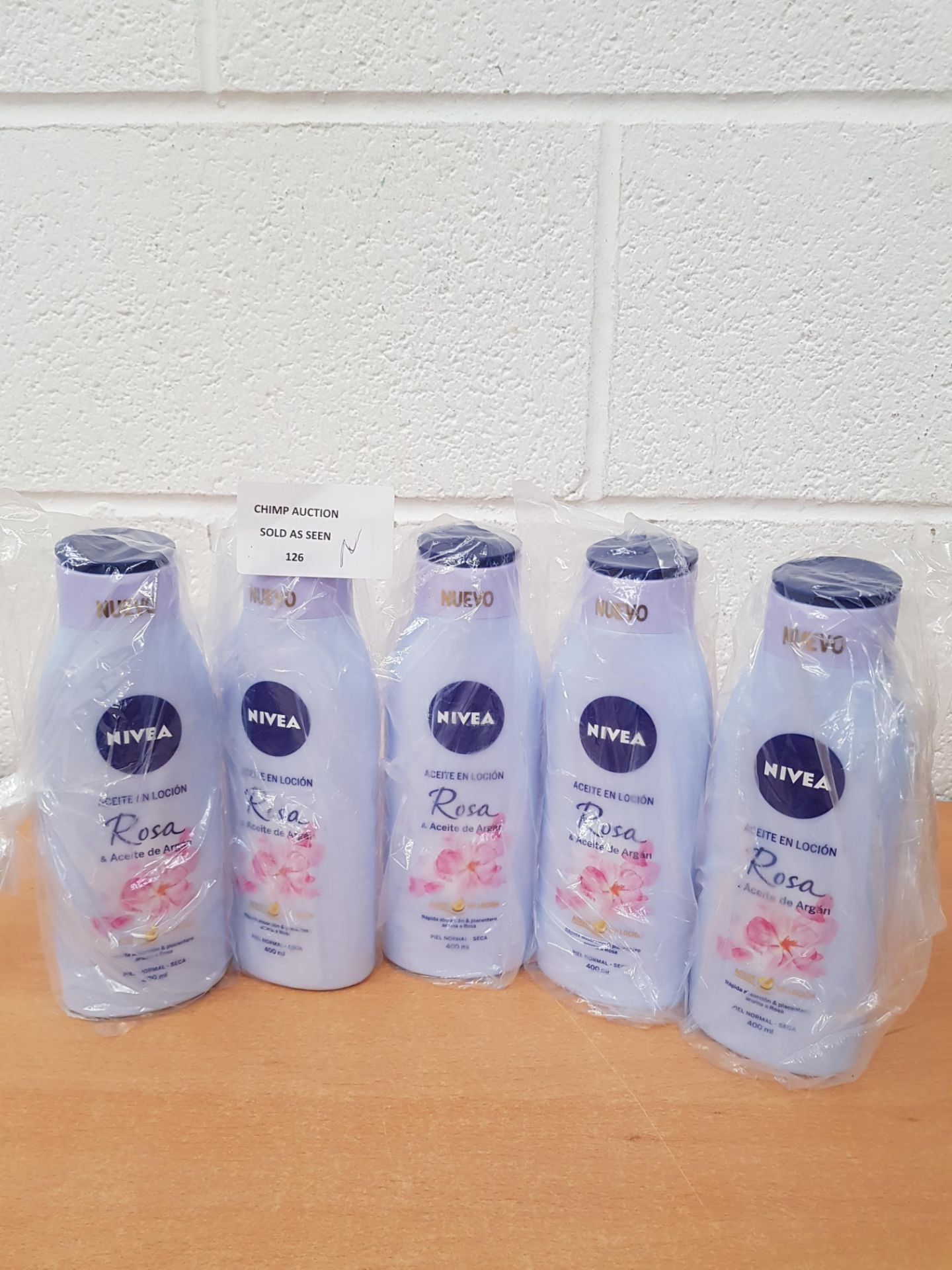 5X NEW Nivea OIL LOCATION ROSA ARGAN 400ML body lotion RRP £50.