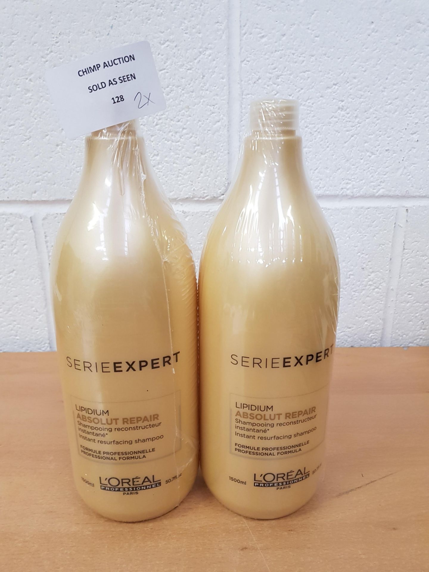 2X NEW L'Oreal Absolut Repair Lipidium Shampoo 1500ml RRP £60.