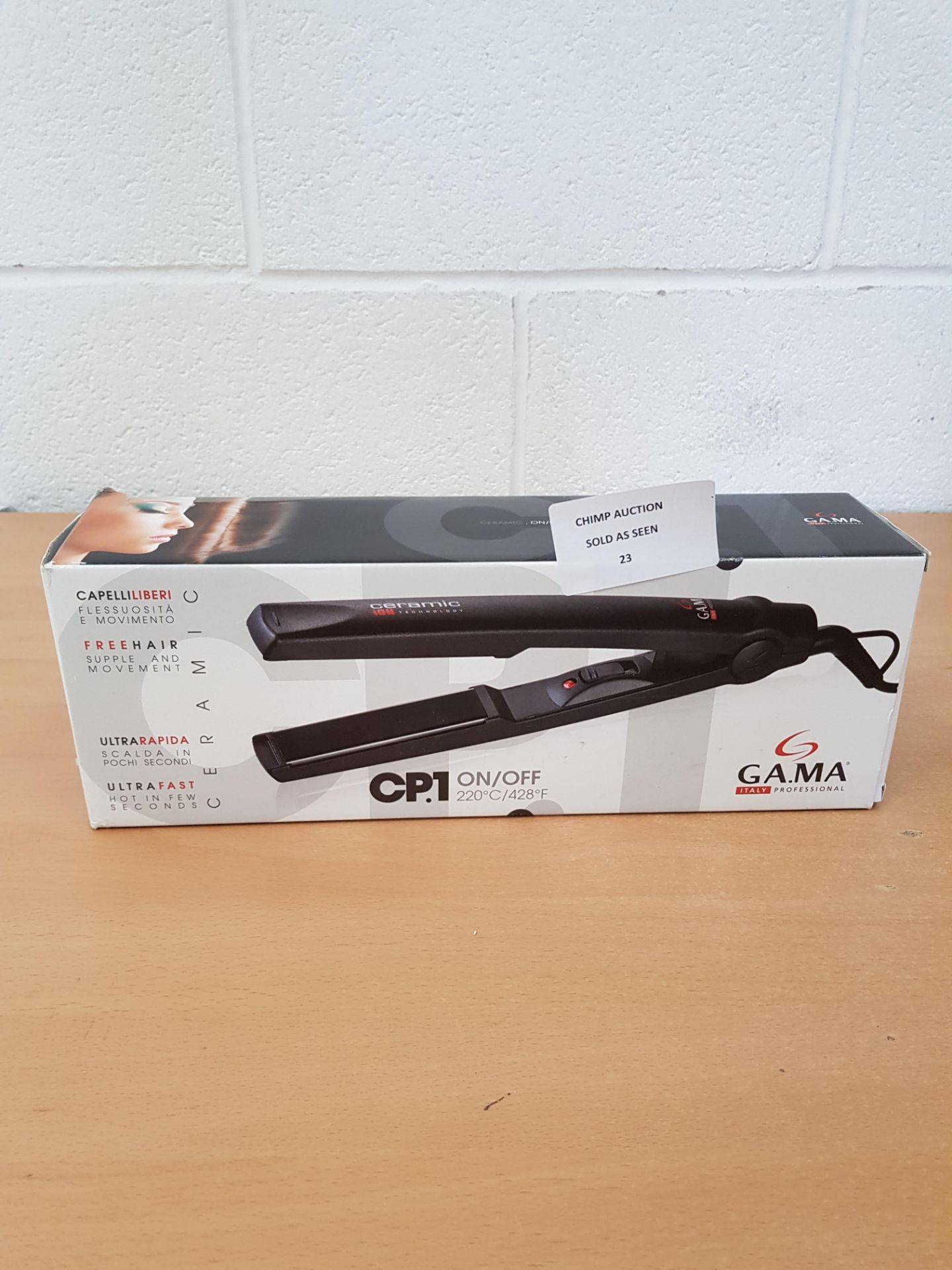 GA.MA Hair Straightener CP.1 Ceramic & Ionic Technology RRP £70