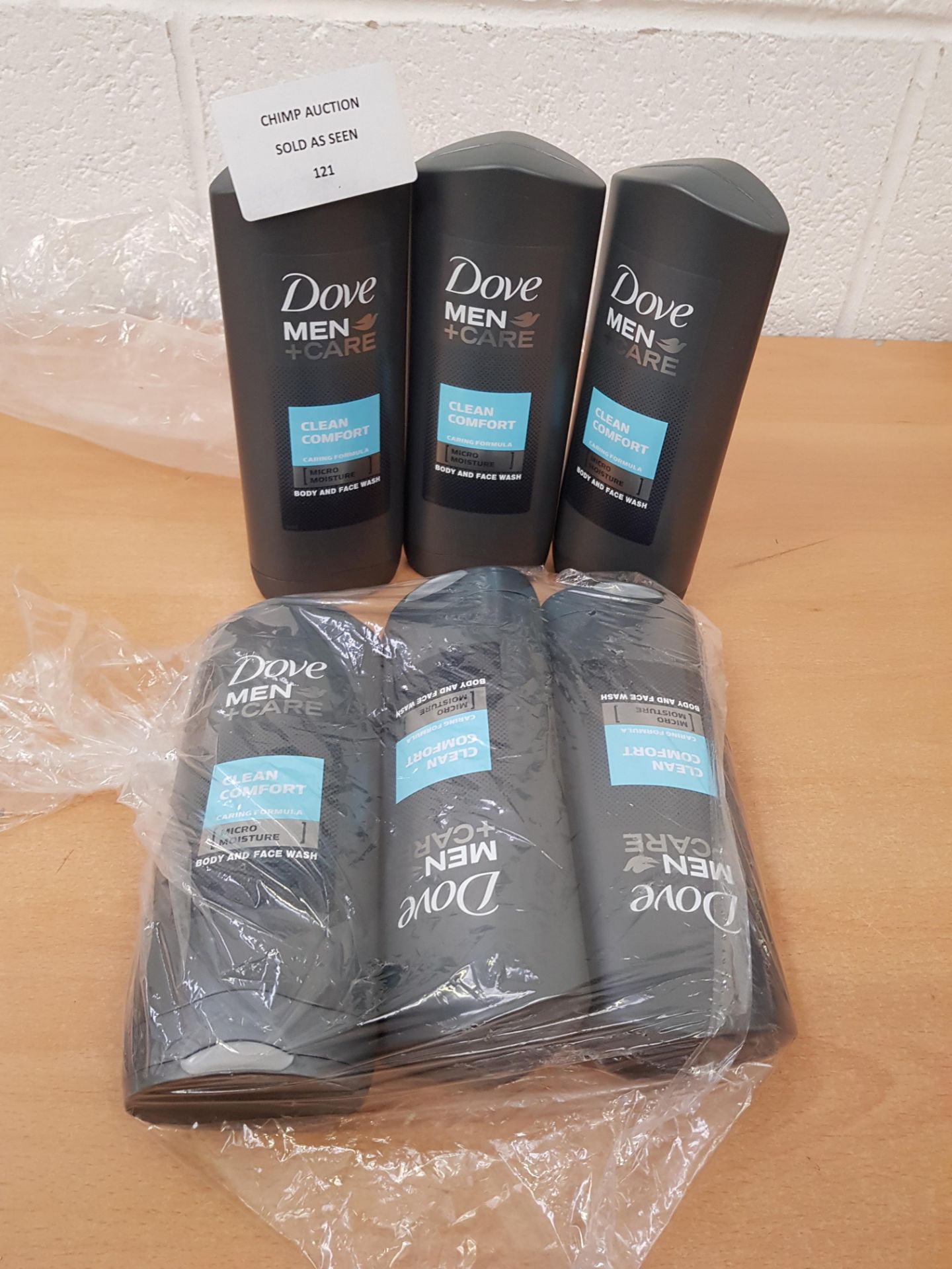 6X NEW Dove Men Plus Care Clean Comfort Face & Body Wash 400ml