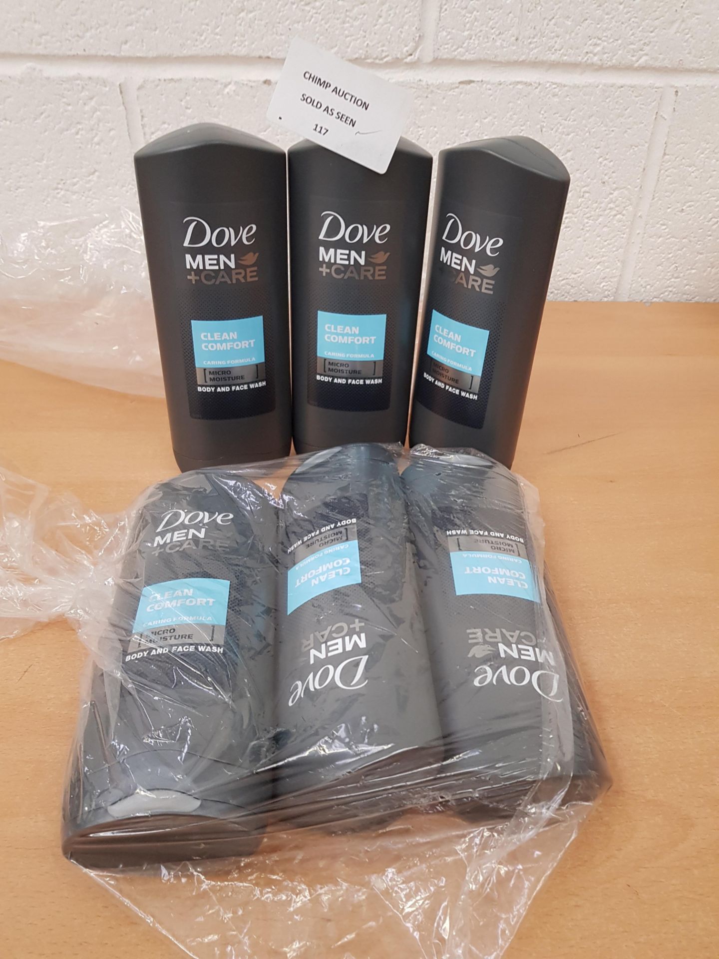 6X NEW Dove Men Plus Care Clean Comfort Face & Body Wash 400ml