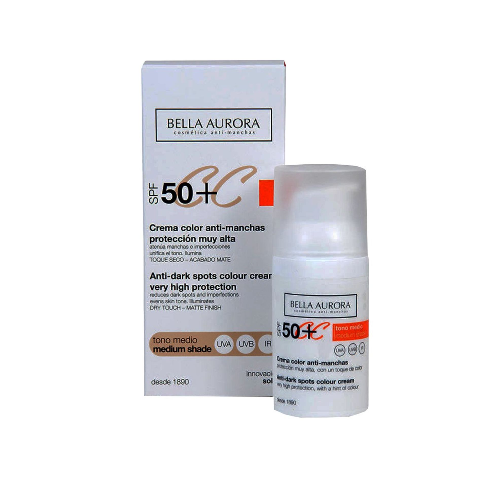 Bella Aurora Cc Cream Medium Shade SPF50 Plus, 30 ml RRP £25